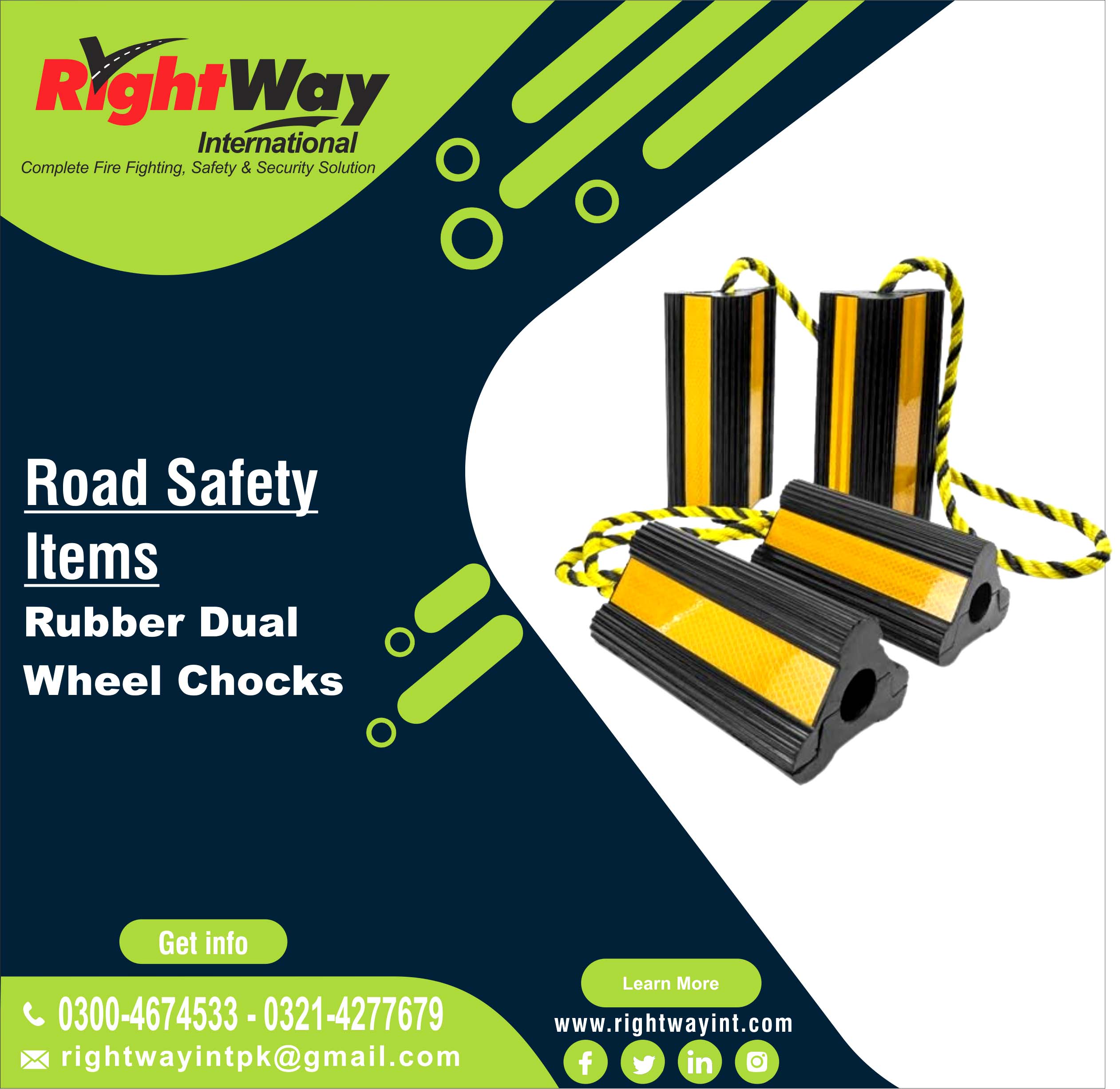Rubber Dual Wheel Chocks