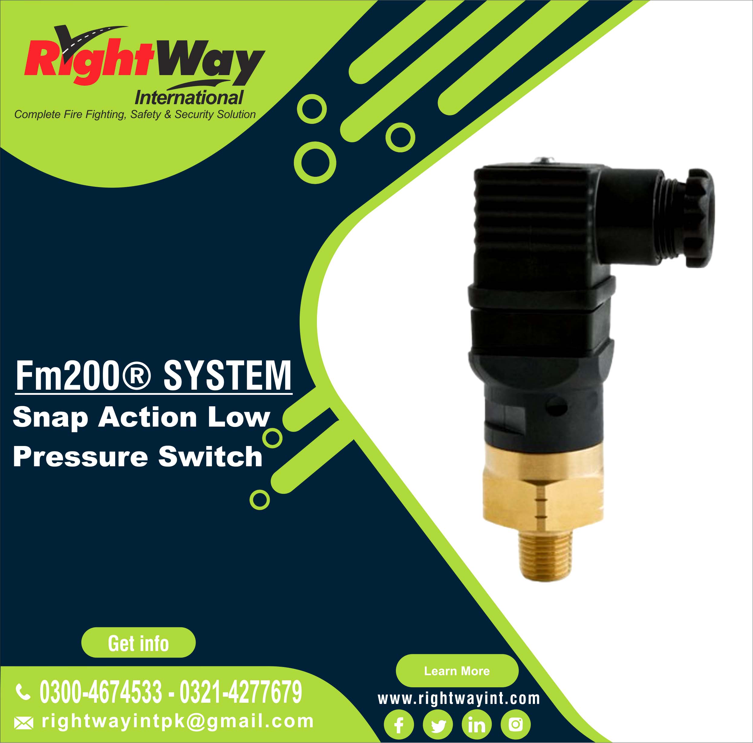 Snap Action Low Pressure Switch