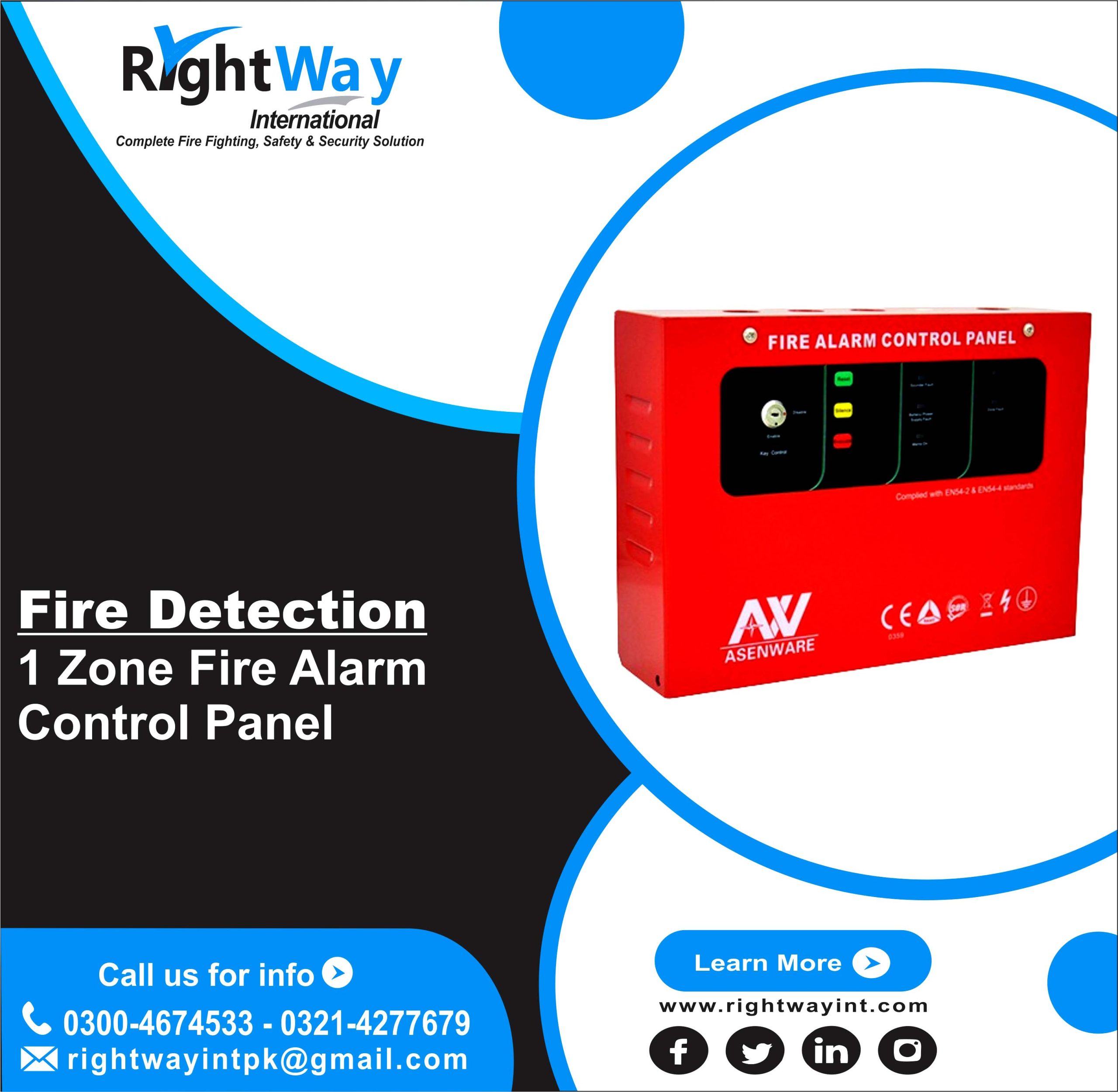 1 Zone Fire Alarm Control Panel
