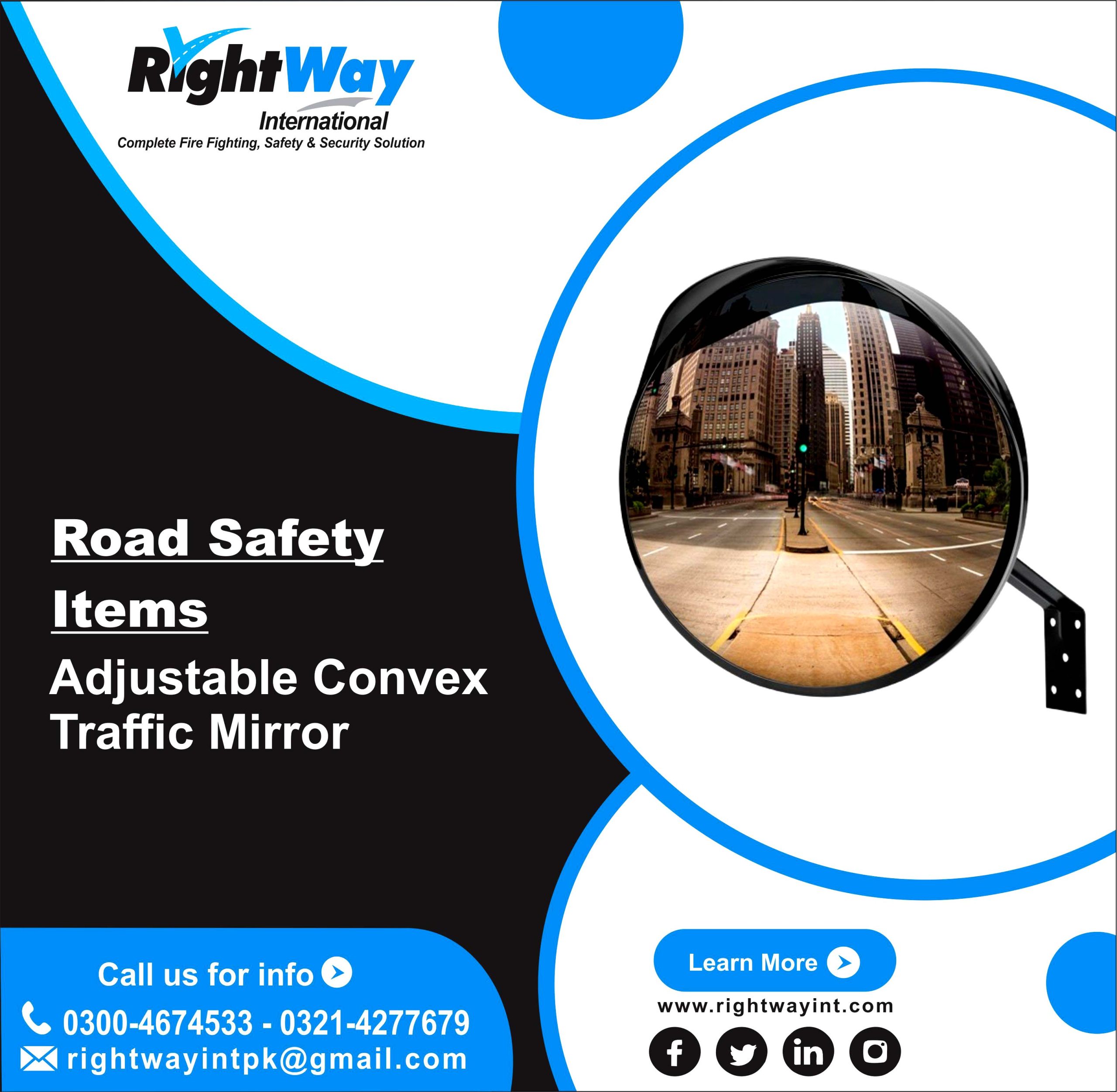 Adjustable Convex Traffic Mirror