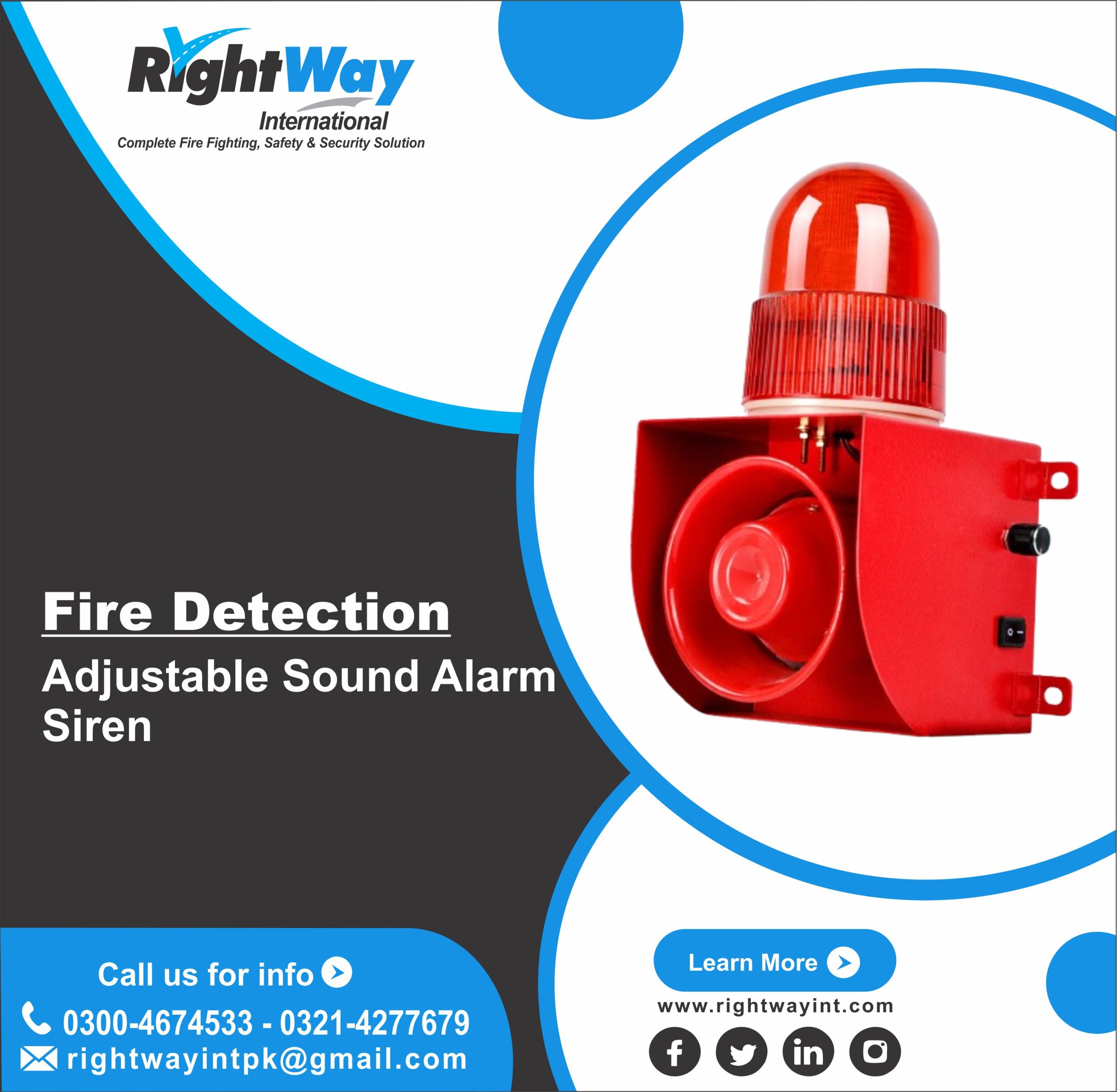 Adjustable Sound Alarm Siren