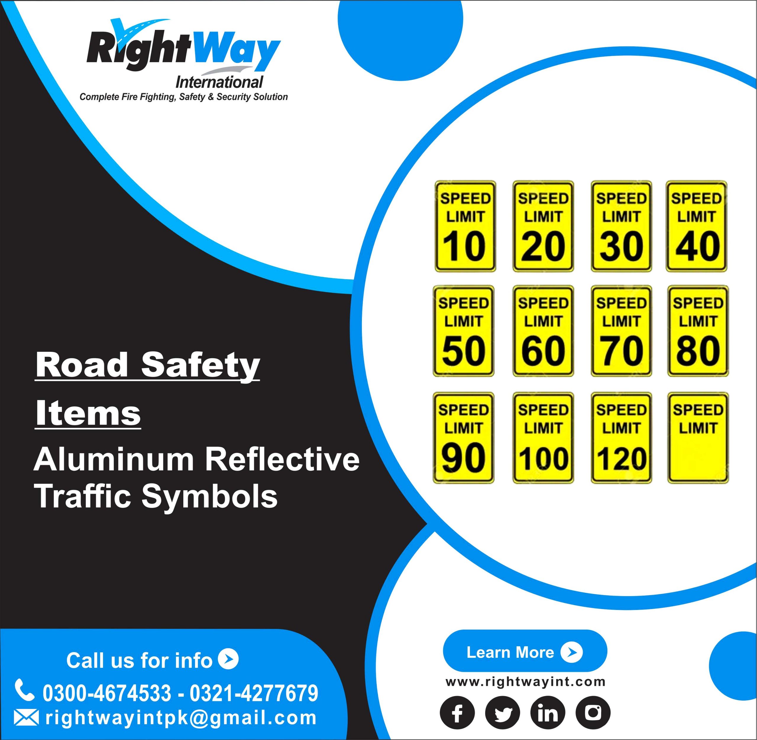 Aluminum Reflective Traffic Symbols