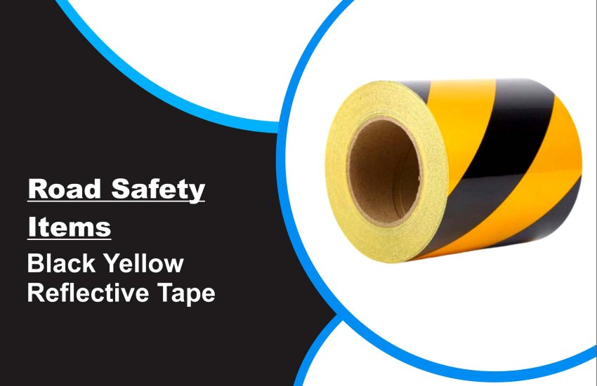 Black Yellow Reflective Tape