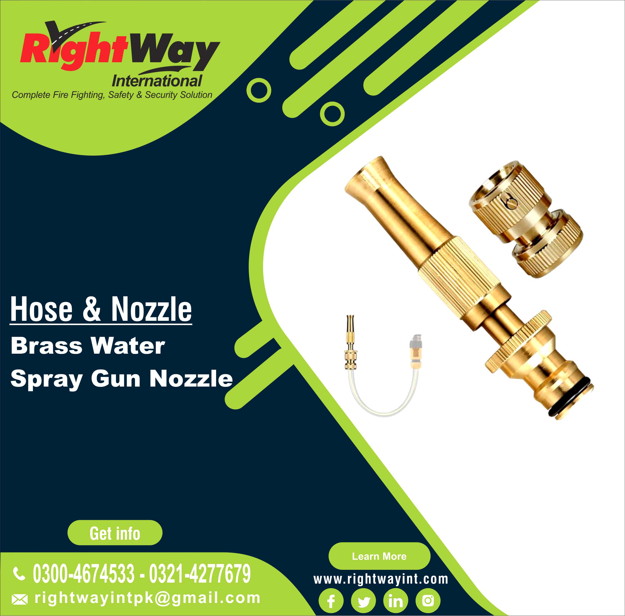 Brass Water Spray Gun Nozzle