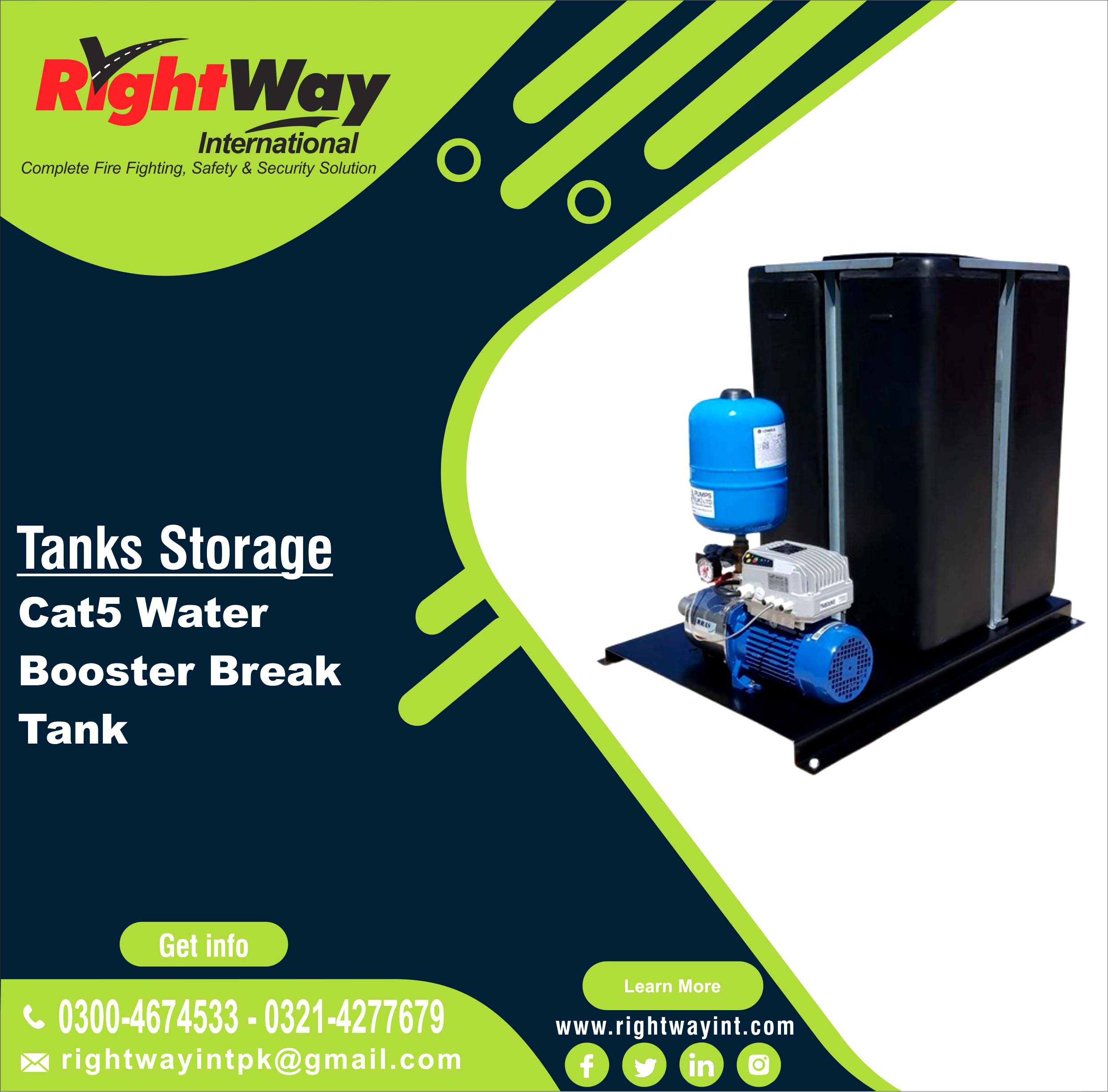 Cat5 Water Booster Break Tank