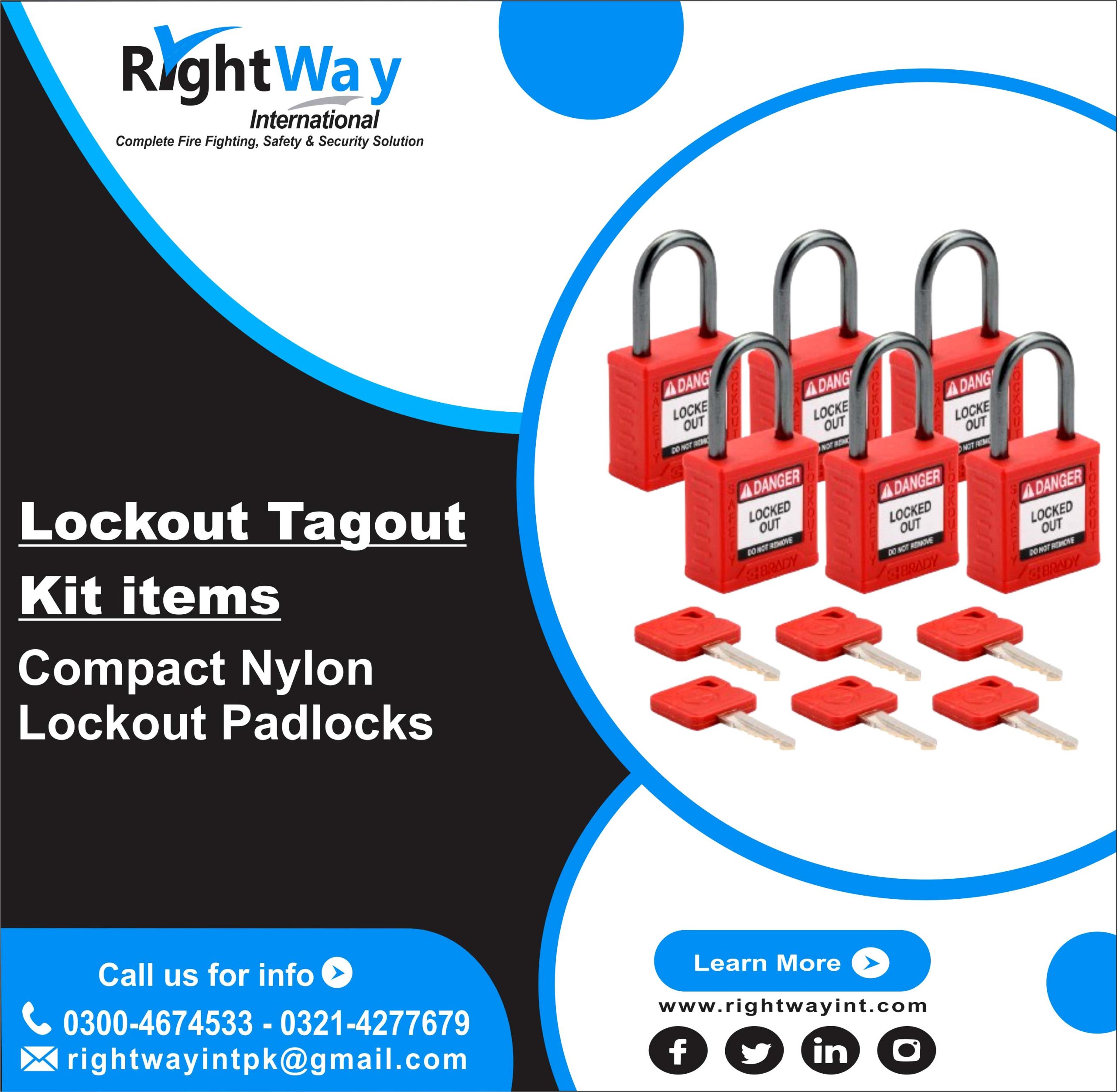 Compact Nylon Lockout Padlocks