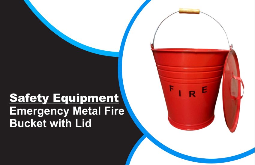 Emergency Metal Fire Bucket with Lid