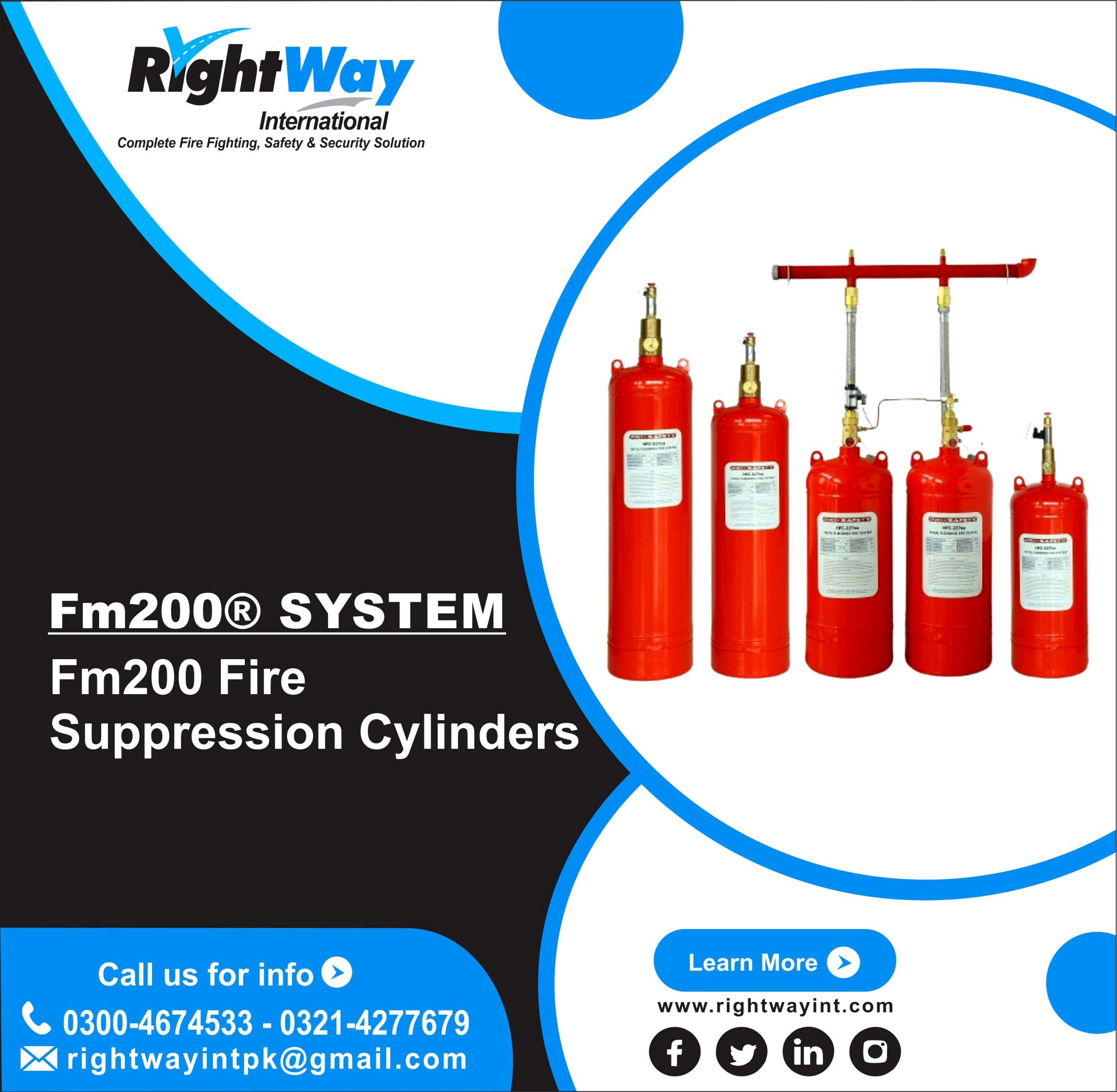 FM200 Fire Suppression System Cylinders