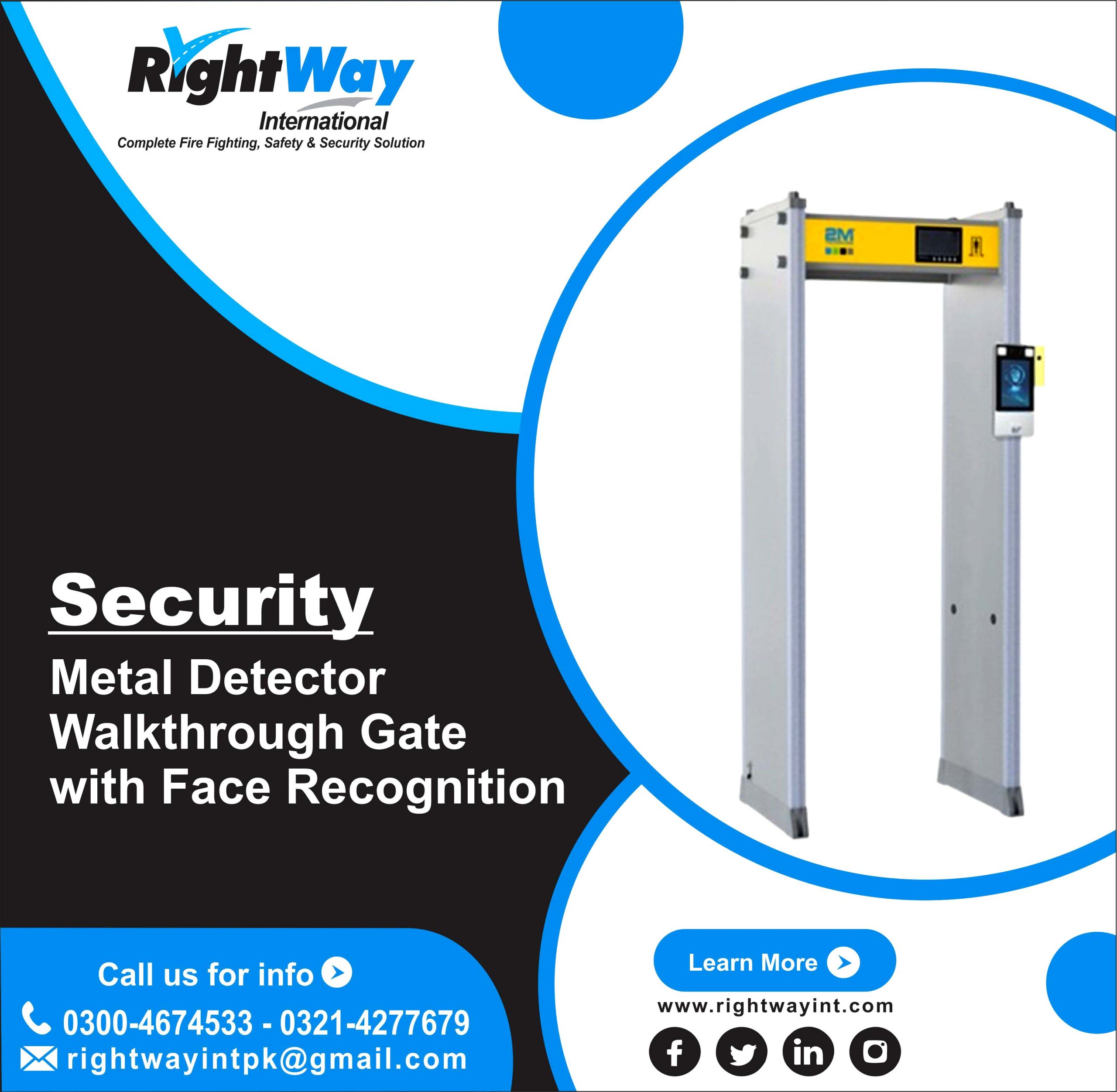 Metal Detector Walkthrough Gate with Face Recognition
