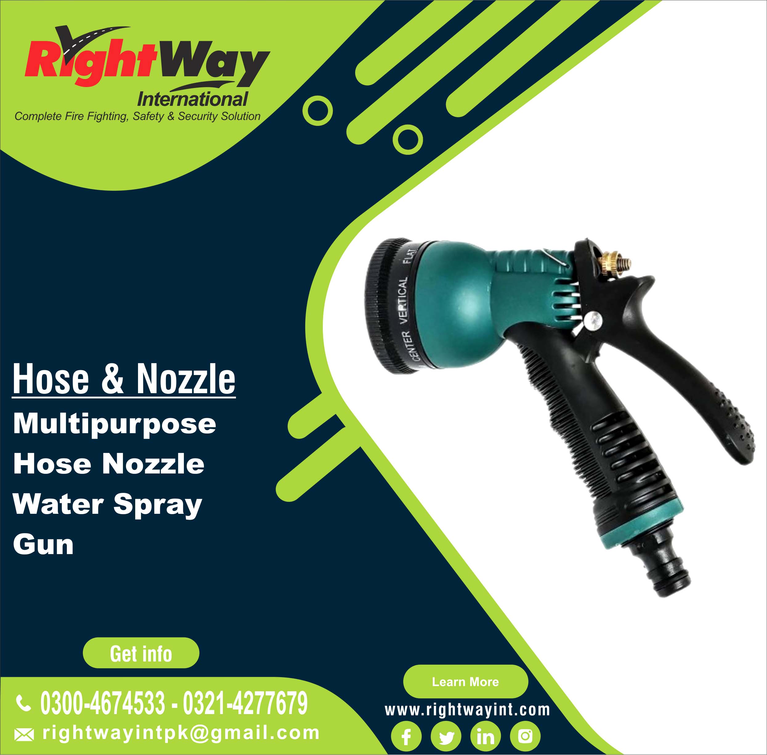 Multipurpose Hose Nozzle Water Spray Gun