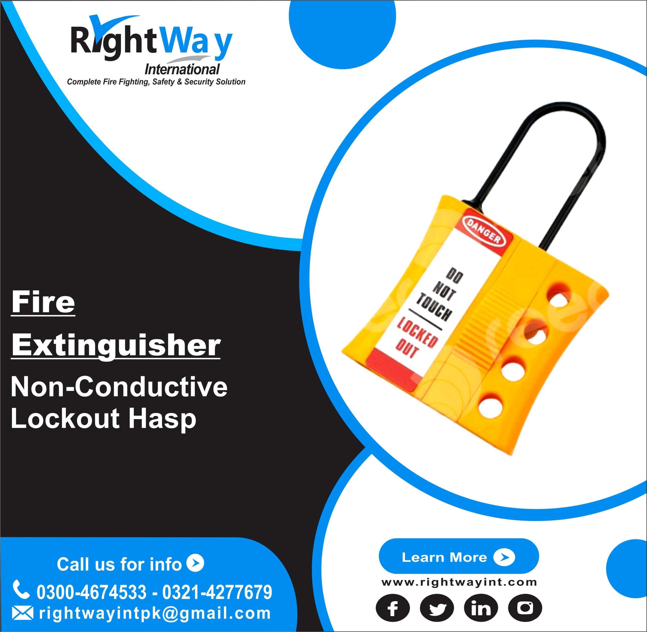 Non-Conductive Lockout Hasp
