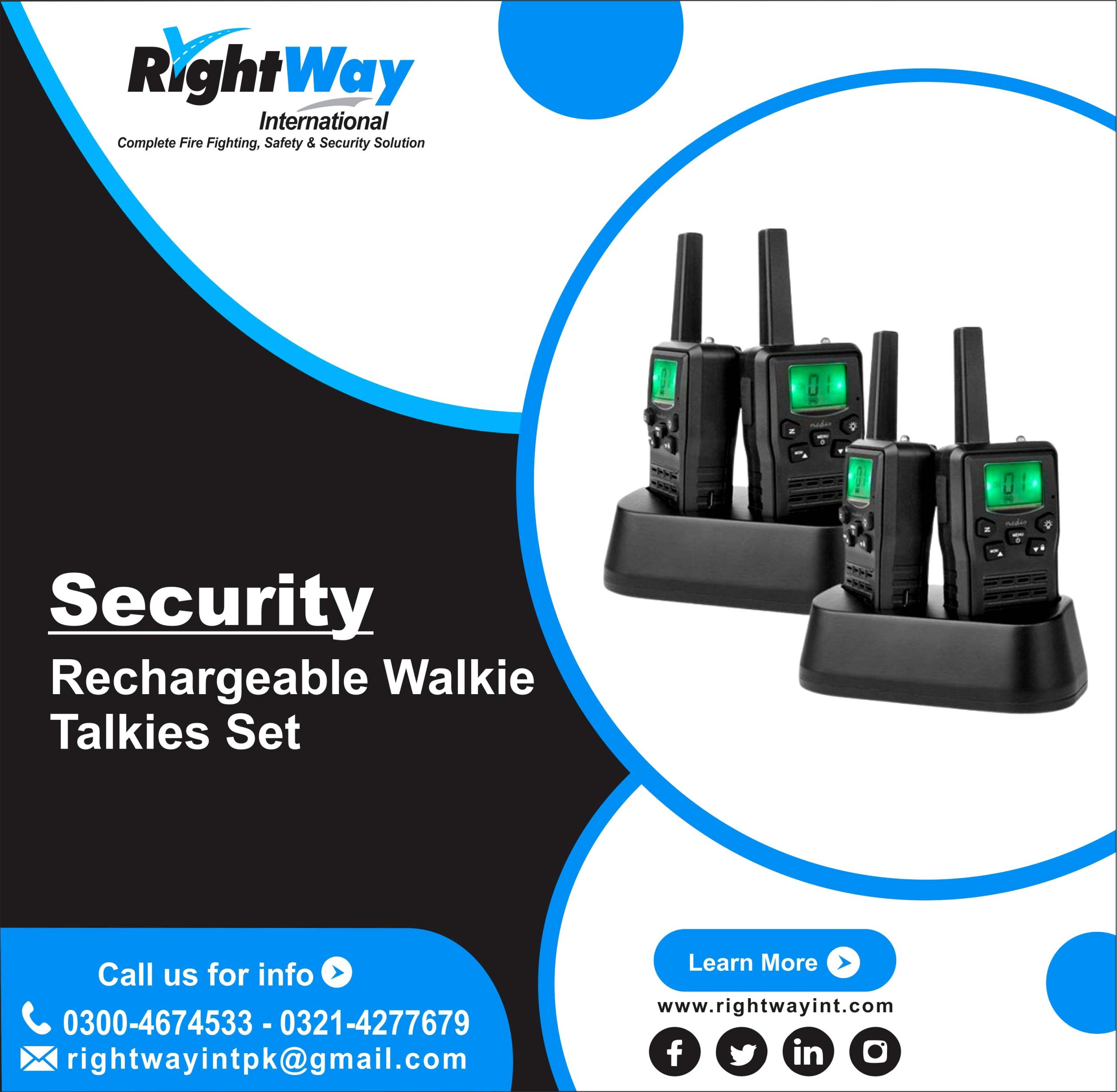 Rechargeable Walkie Talkies Set
