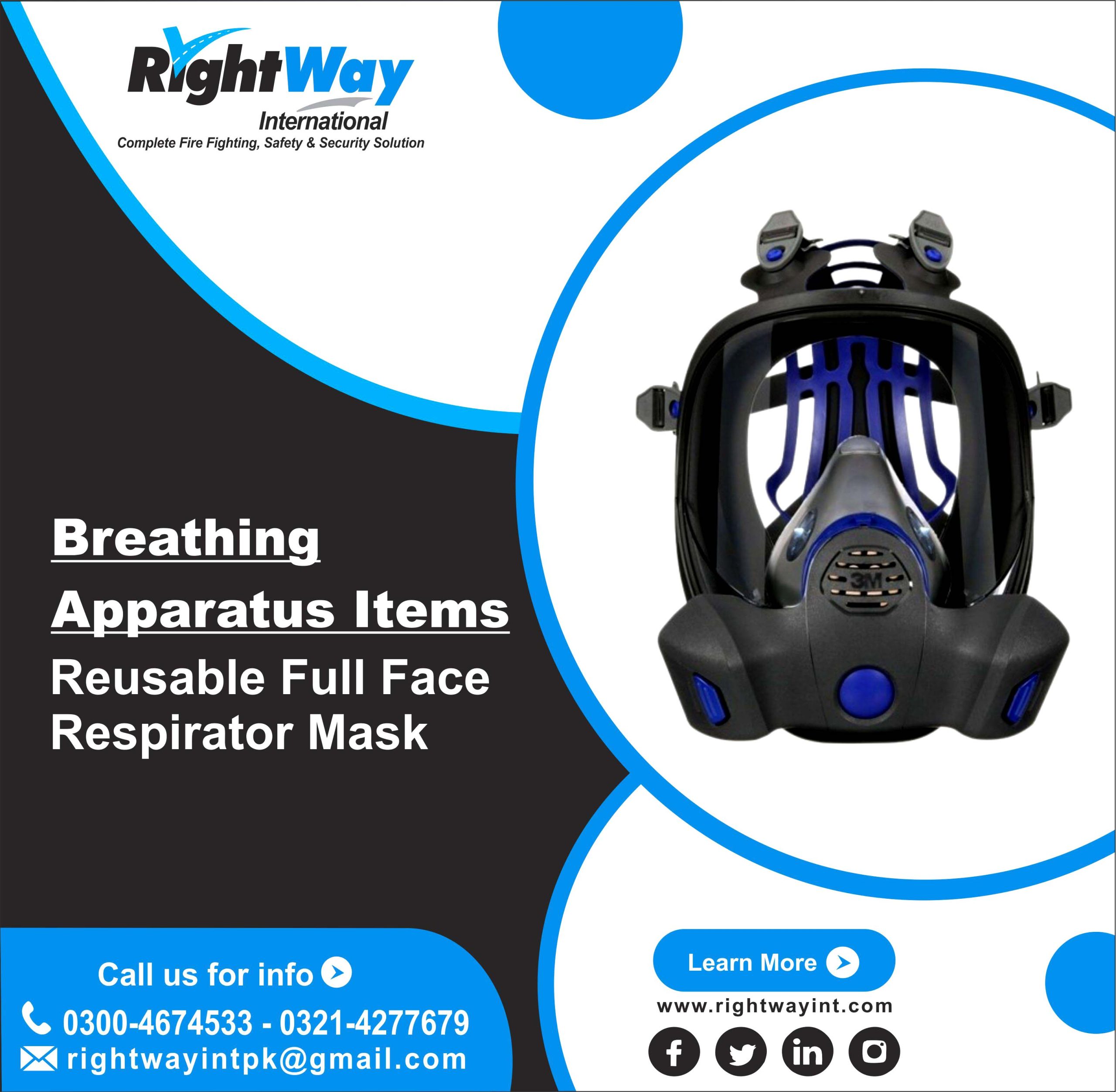 Reusable Full Face Respirator Mask