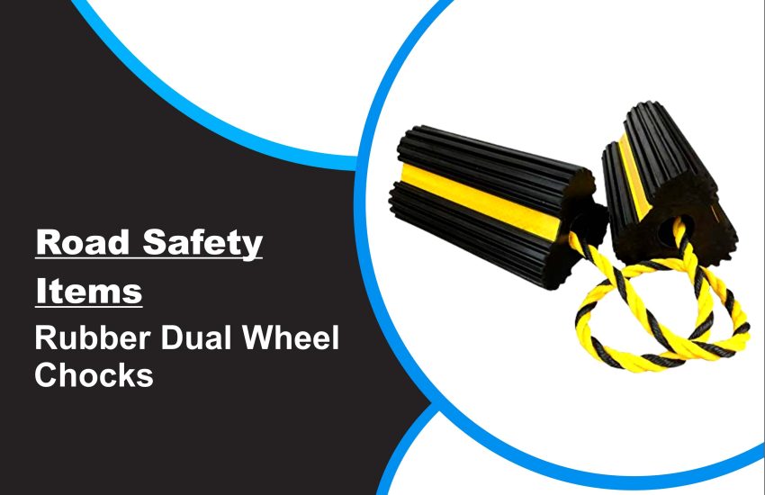 Heavy Duty Rubber Dual Wheel Chocks
