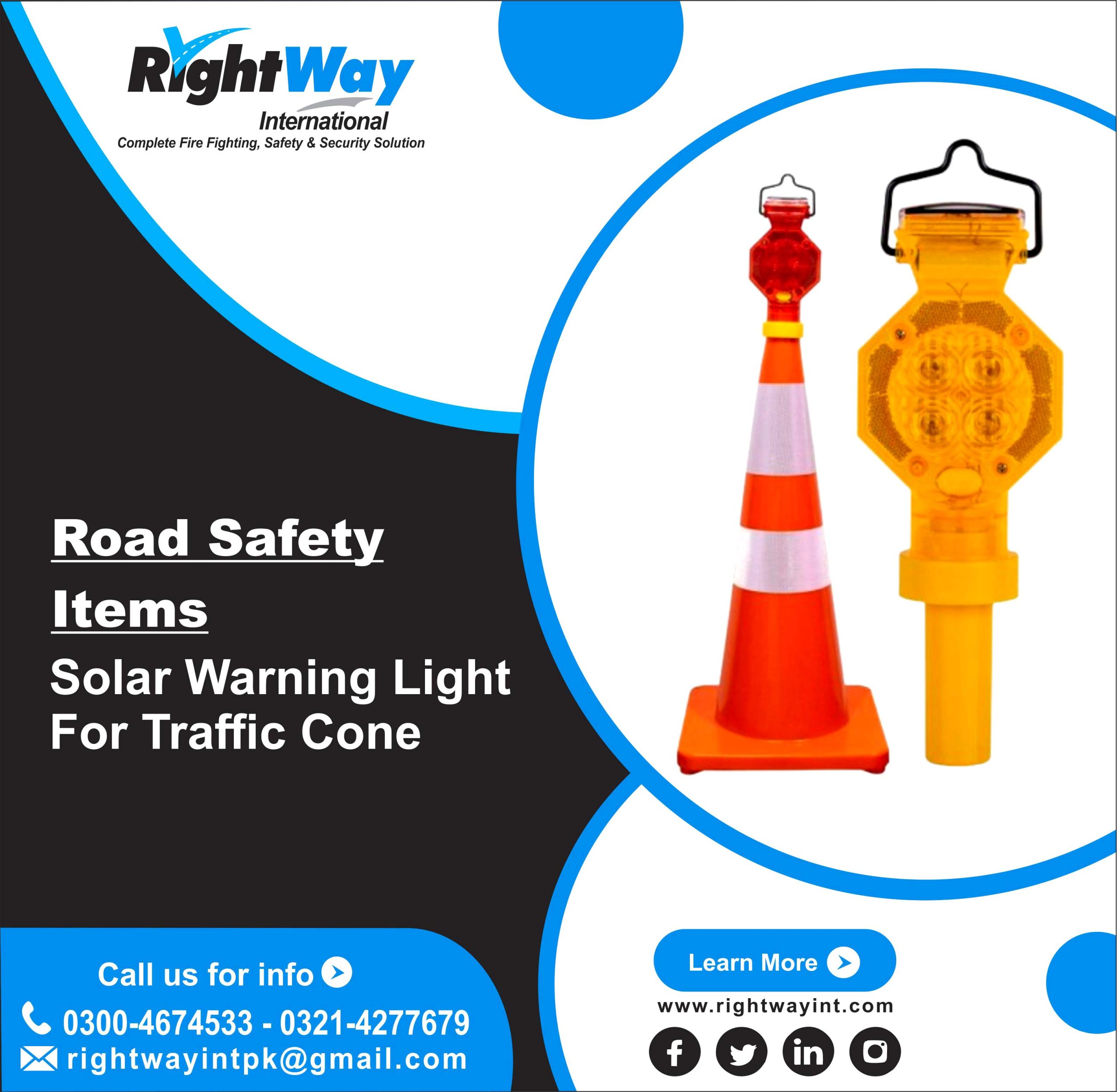 Solar Warning Light For Traffic Cone