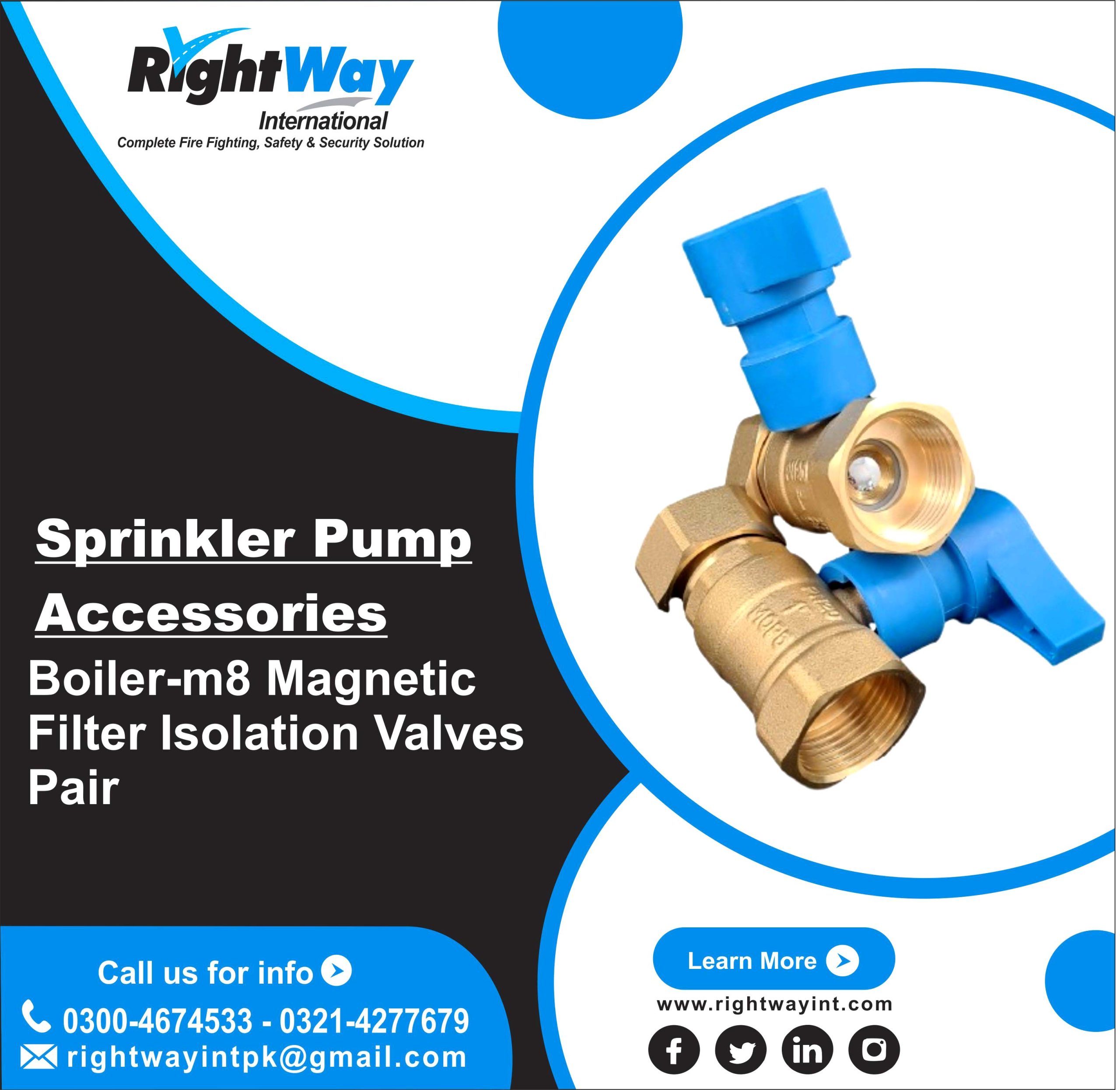 Boiler-m8 Magnetic Filter Isolation Valves Pair