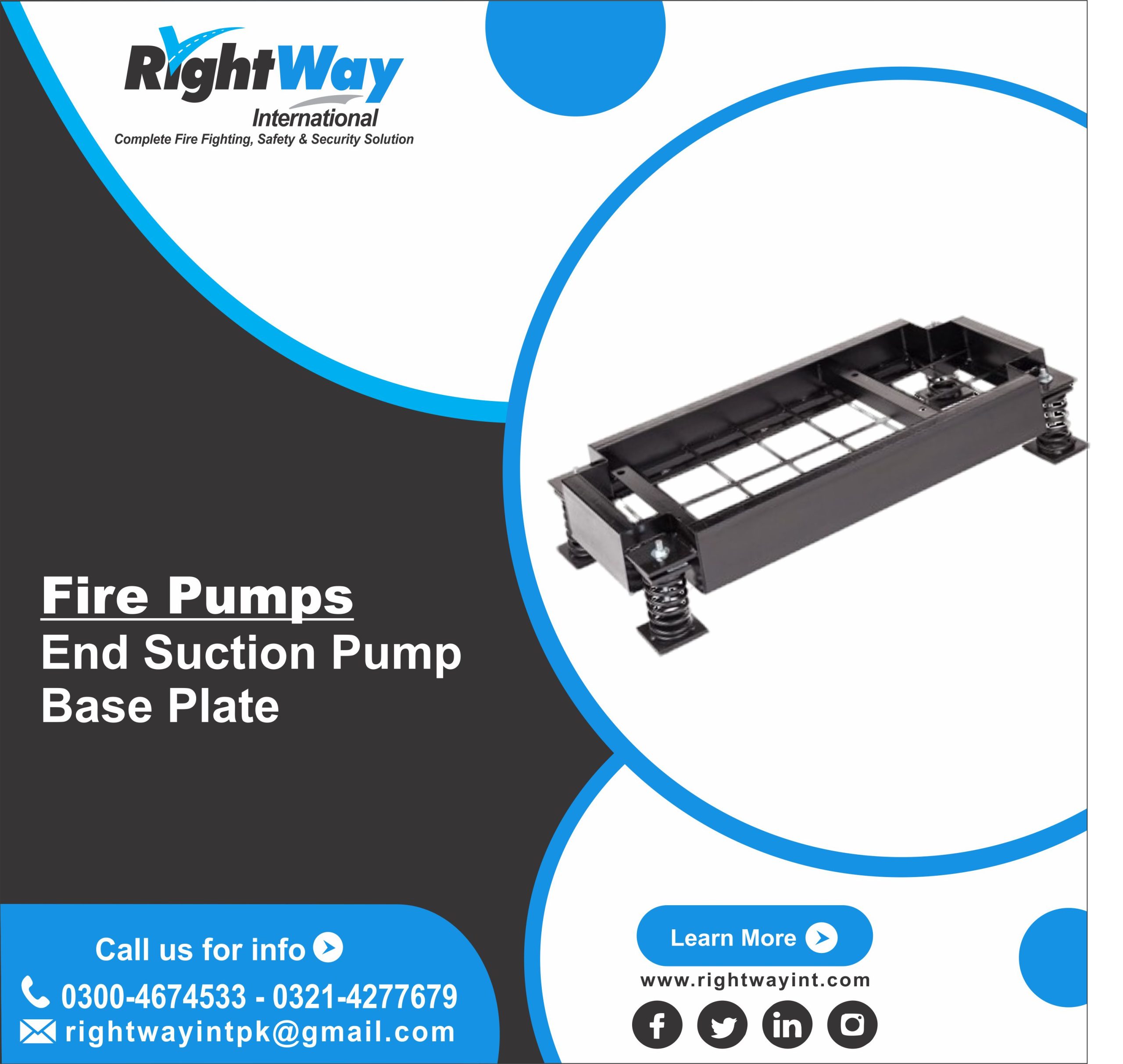End Suction Pump Base Plate