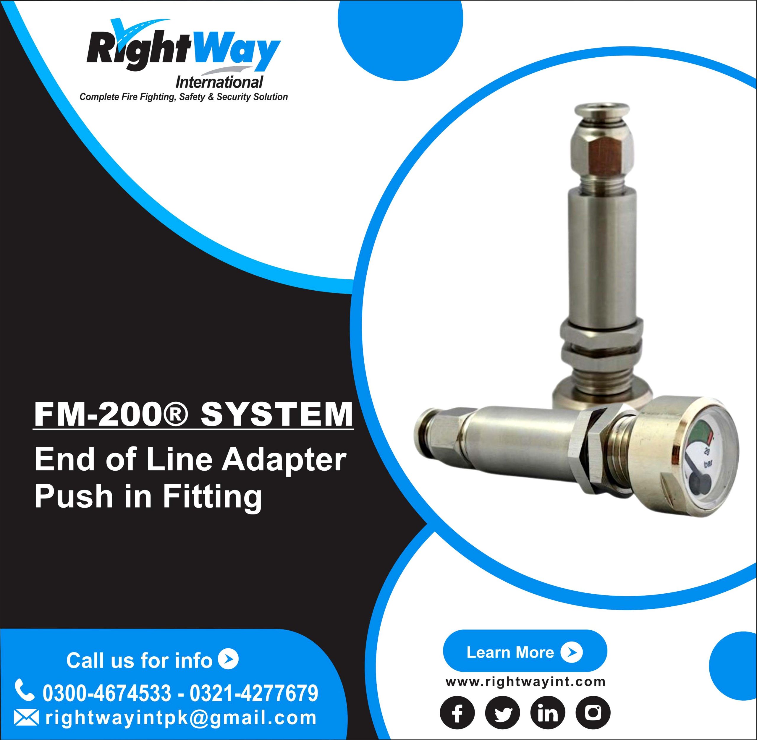 End of Line Adapter Push in Fitting