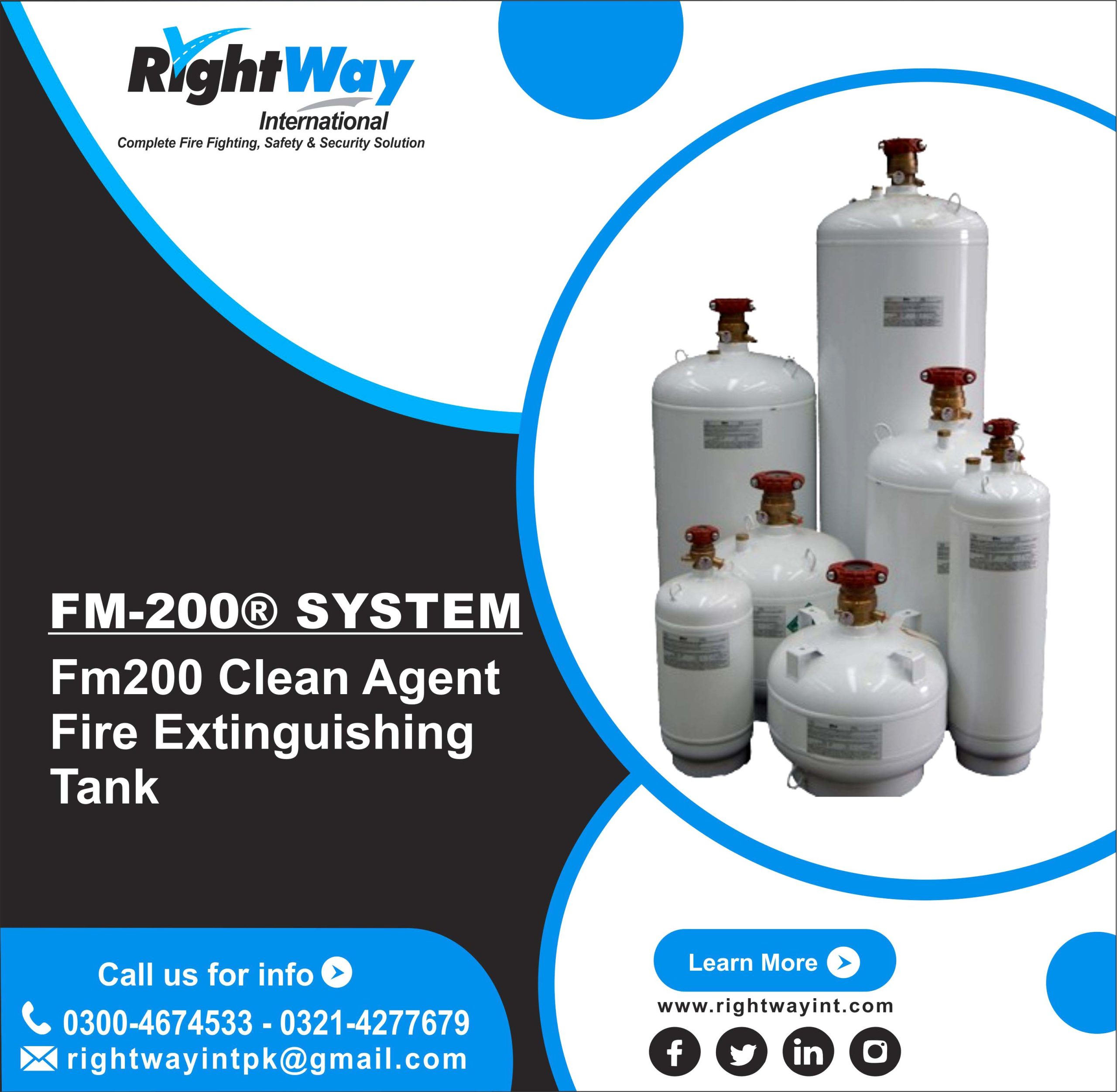 FM200 Clean Agent Fire Extinguishing Tank