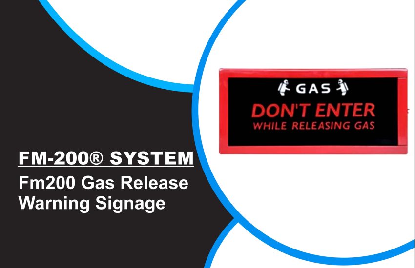 FM200 Gas Release Warning Signage
