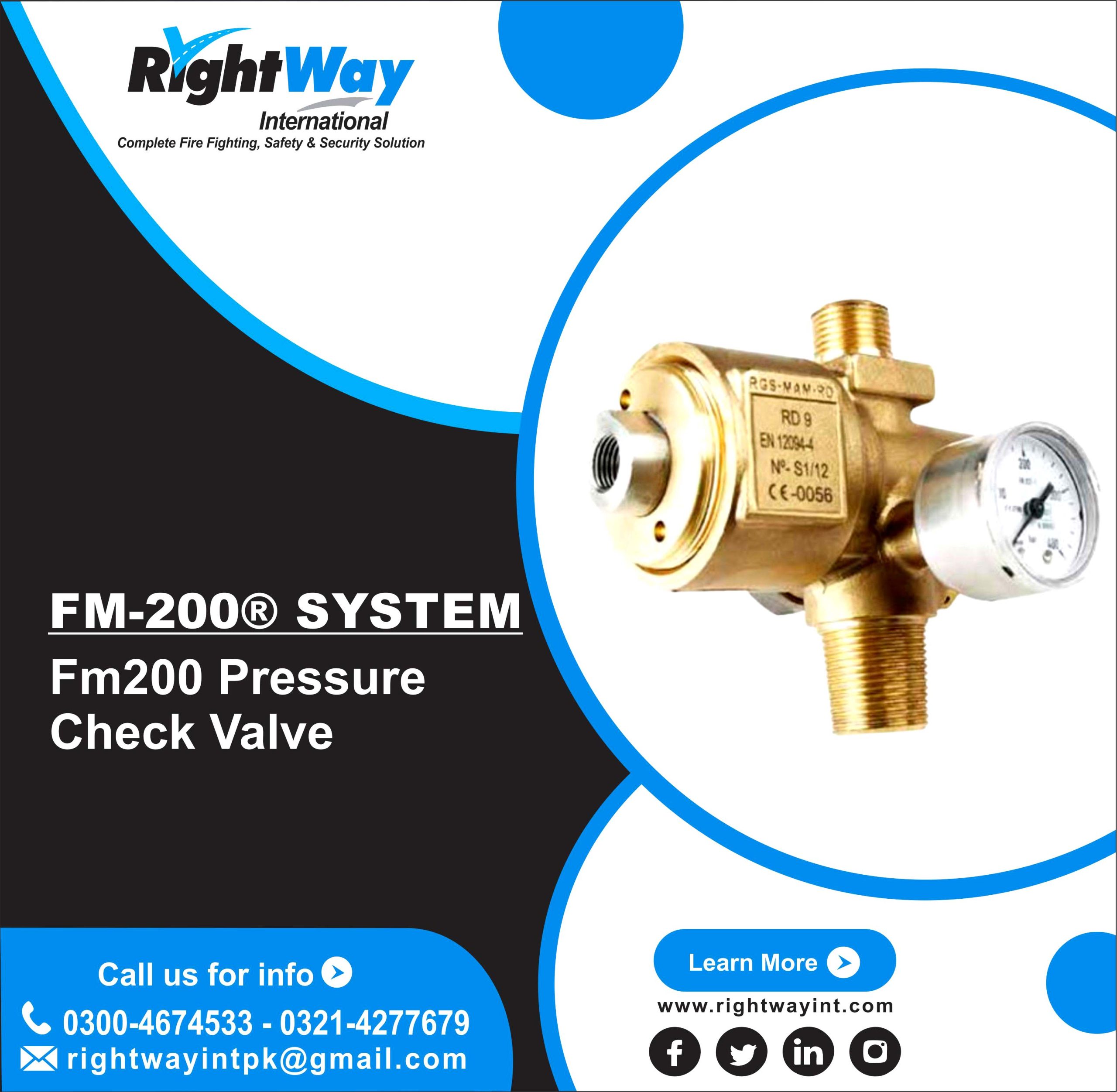 FM200 Pressure Check Valve