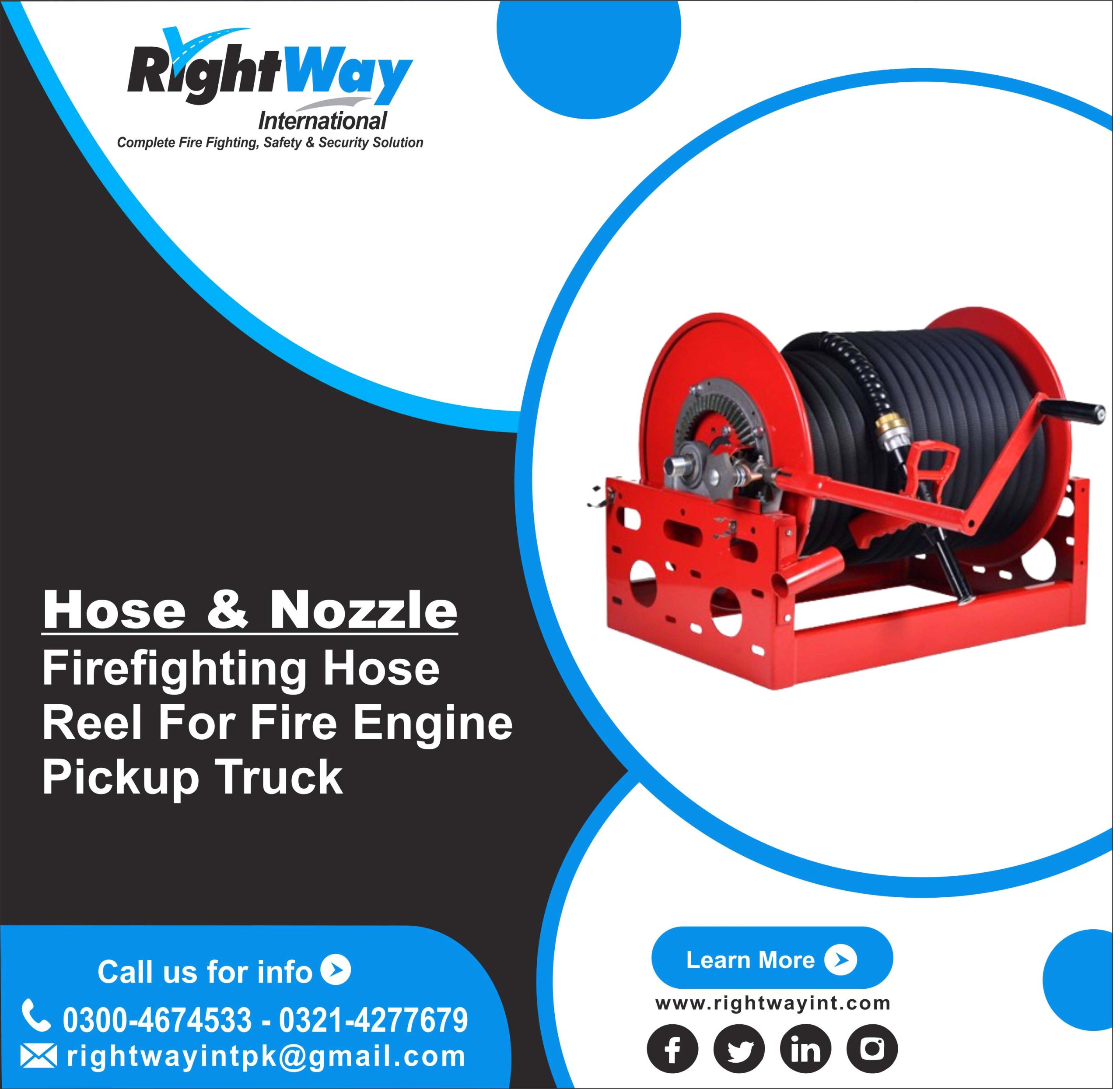 Firefighting Hose Reel For Fire Engine Pickup Truck