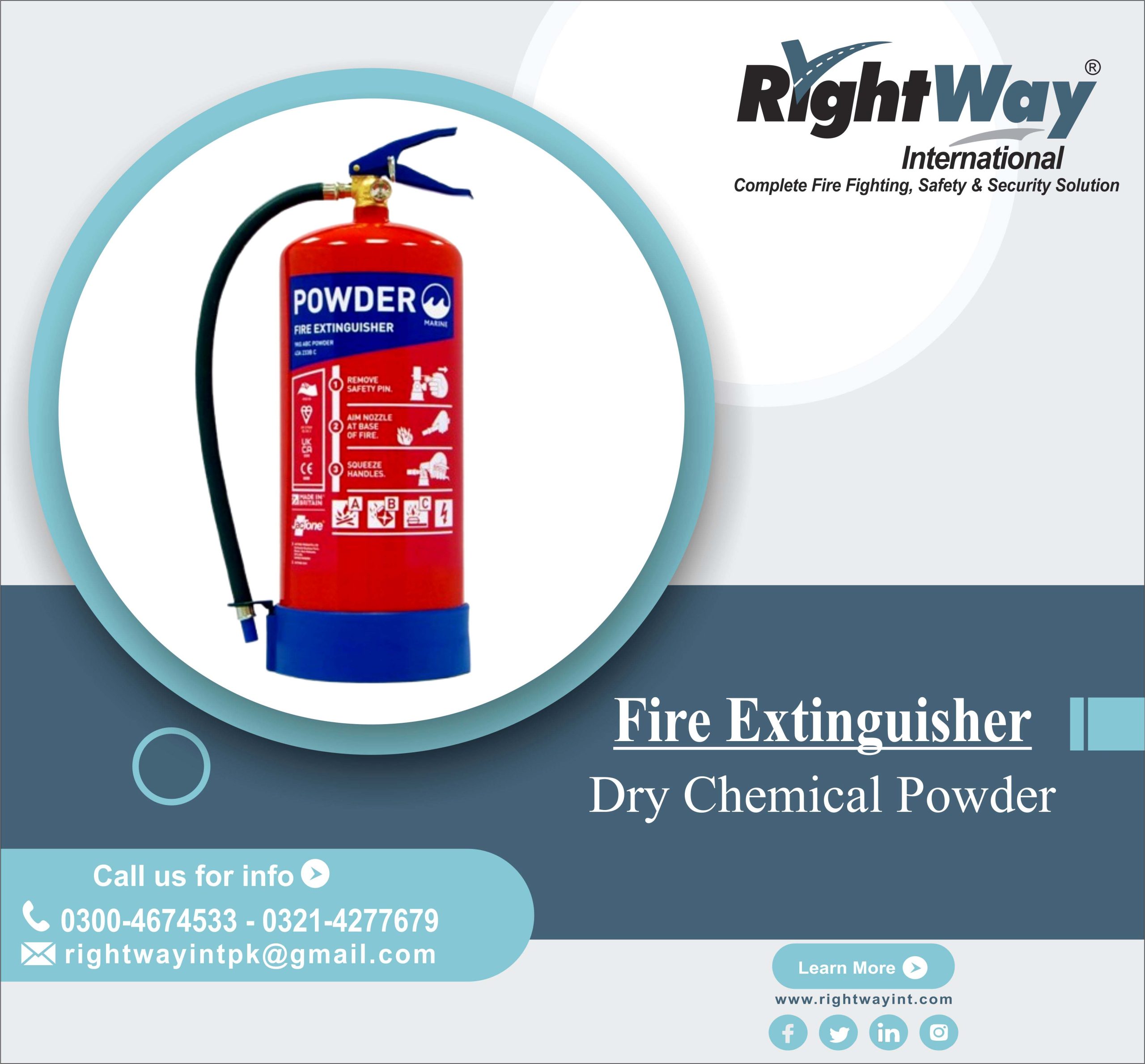 ABC Dry Chemical Powder Fire Extinguisher