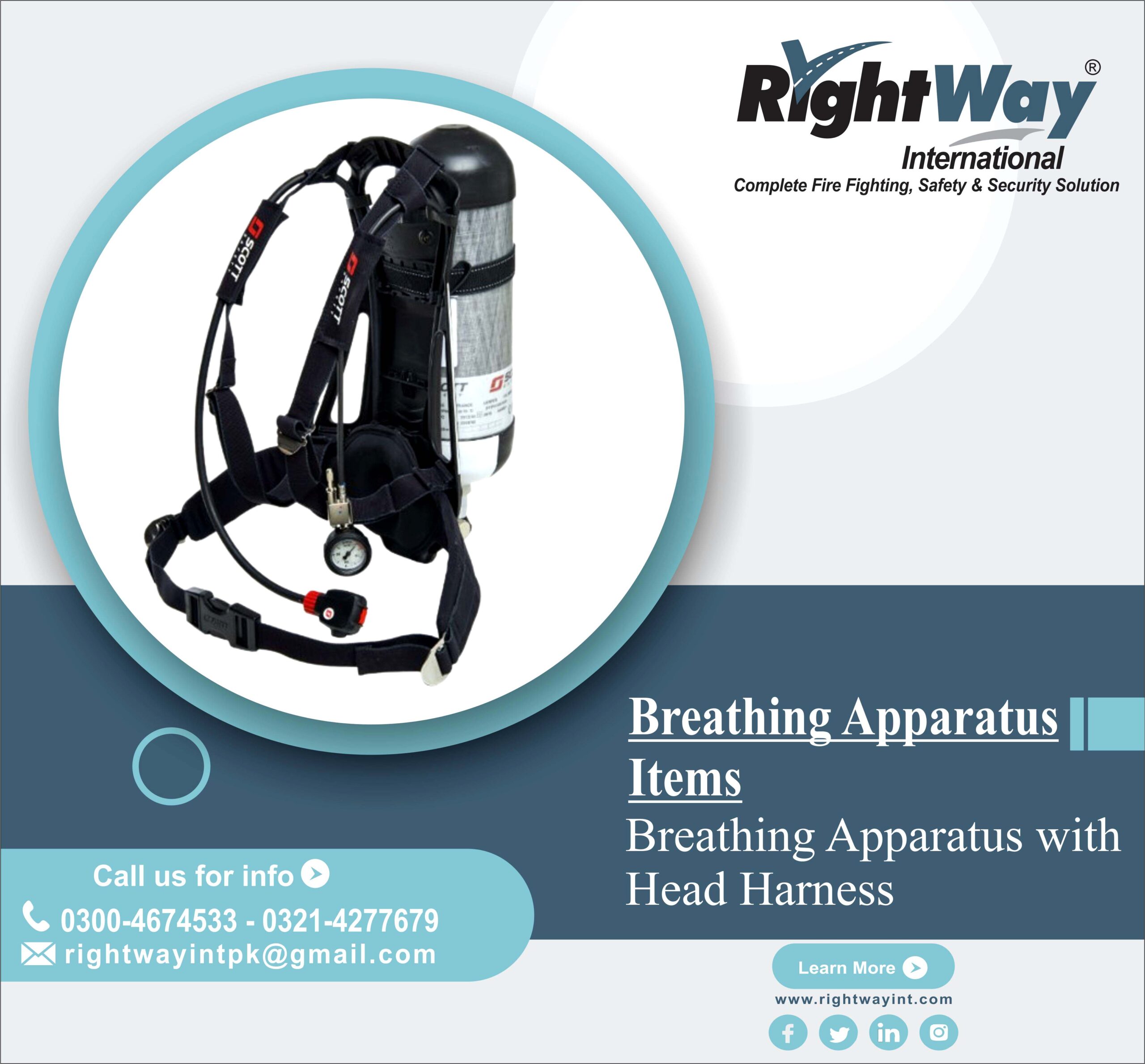 Breathing Apparatus with Head Harness