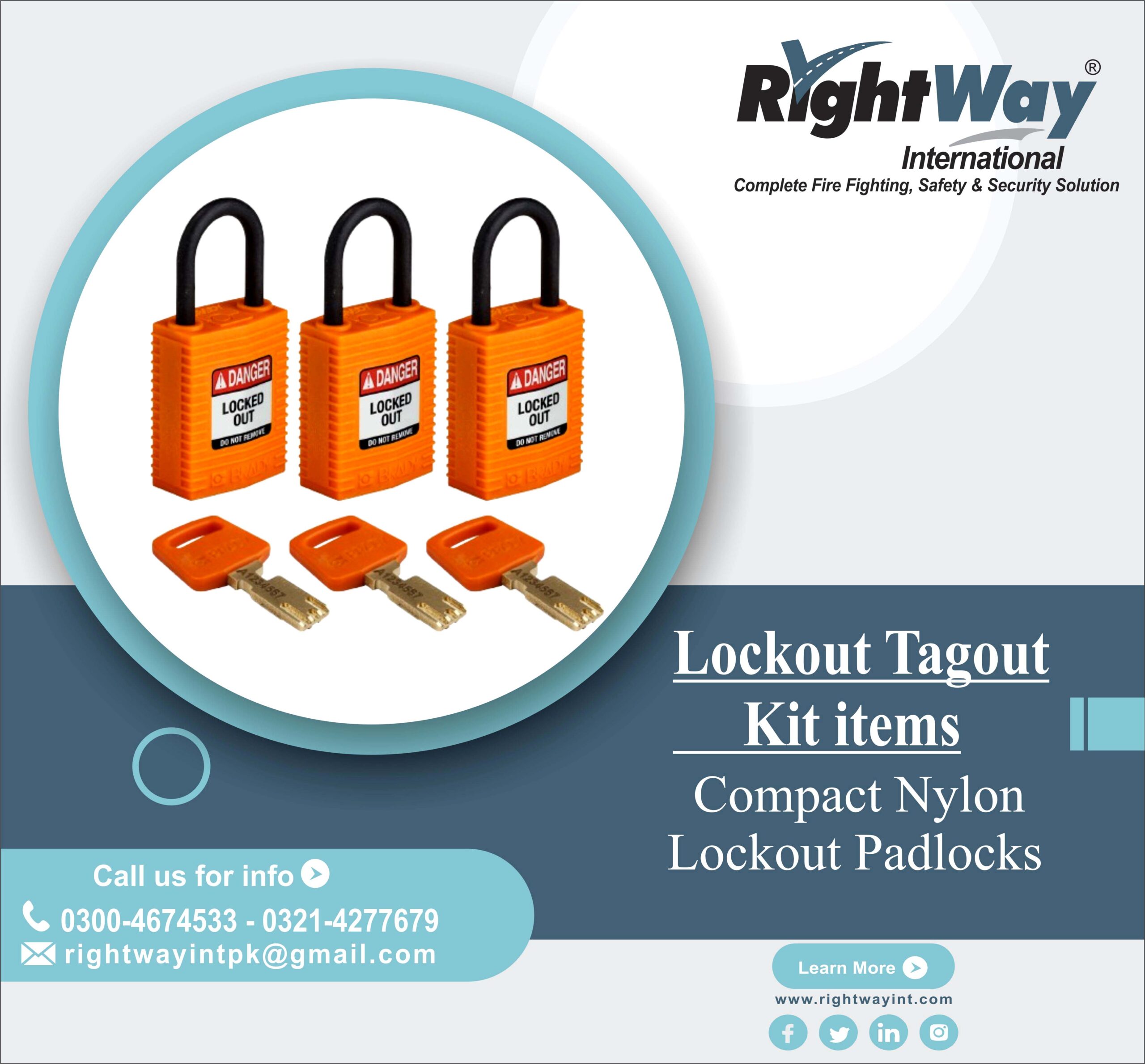 Compact Nylon Lockout Padlocks