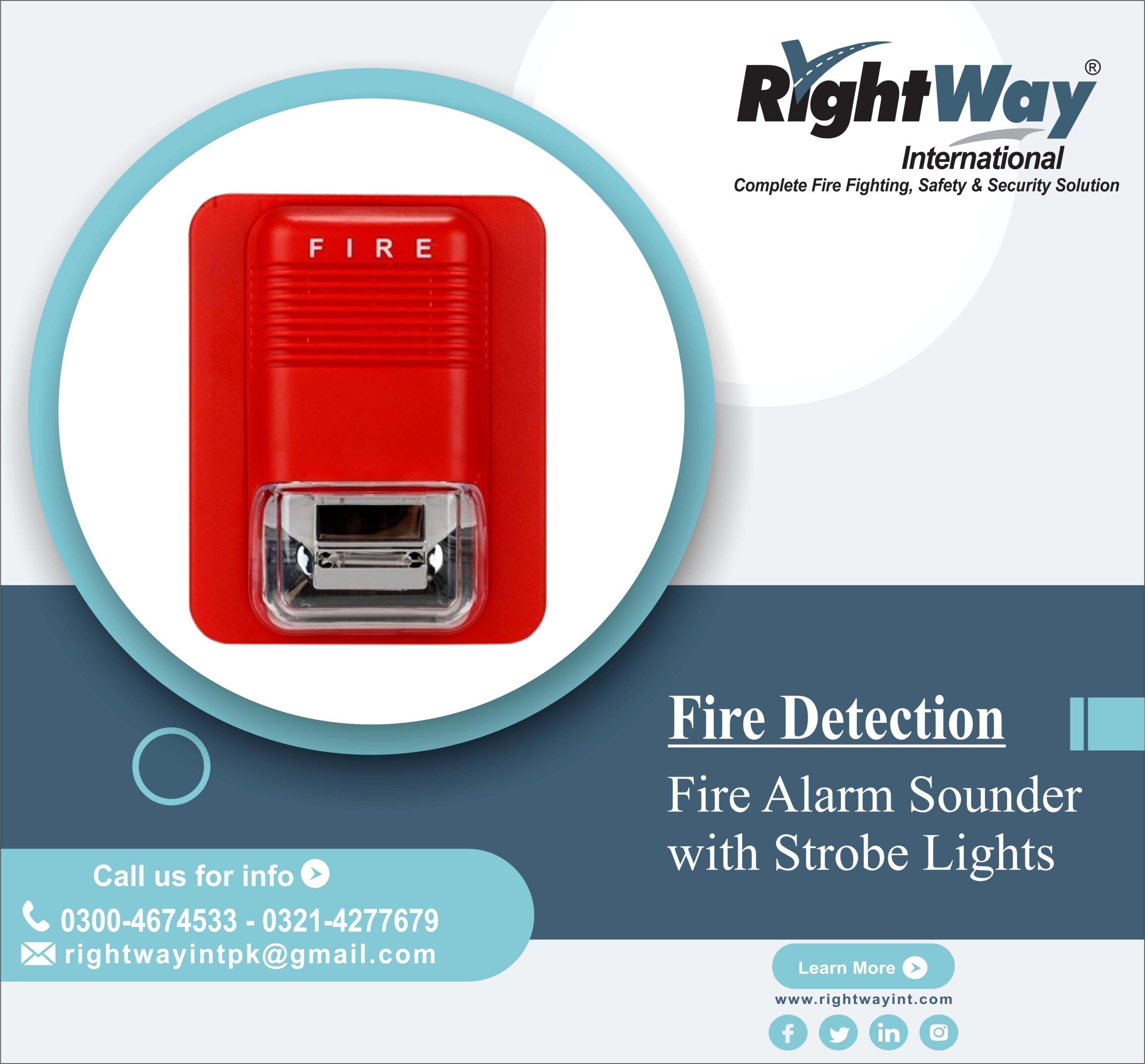 Fire Alarm Sounder with Strobe Lights