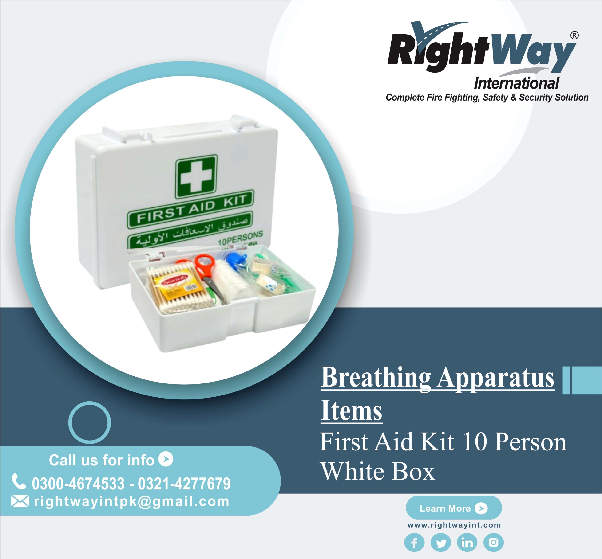 First Aid Kit 10 Person White Box