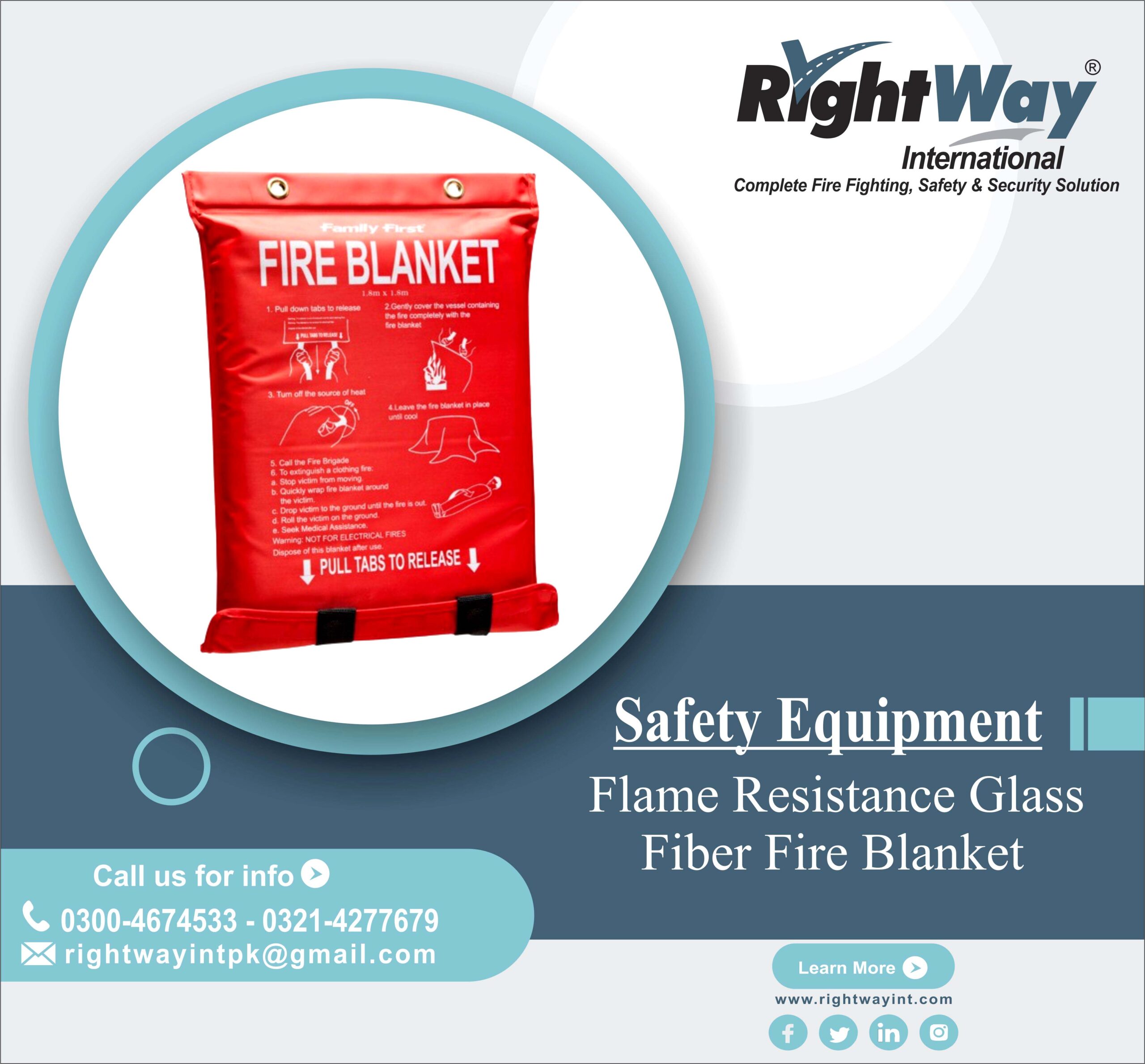 Flame Resistance Glass Fiber Fire Blanket