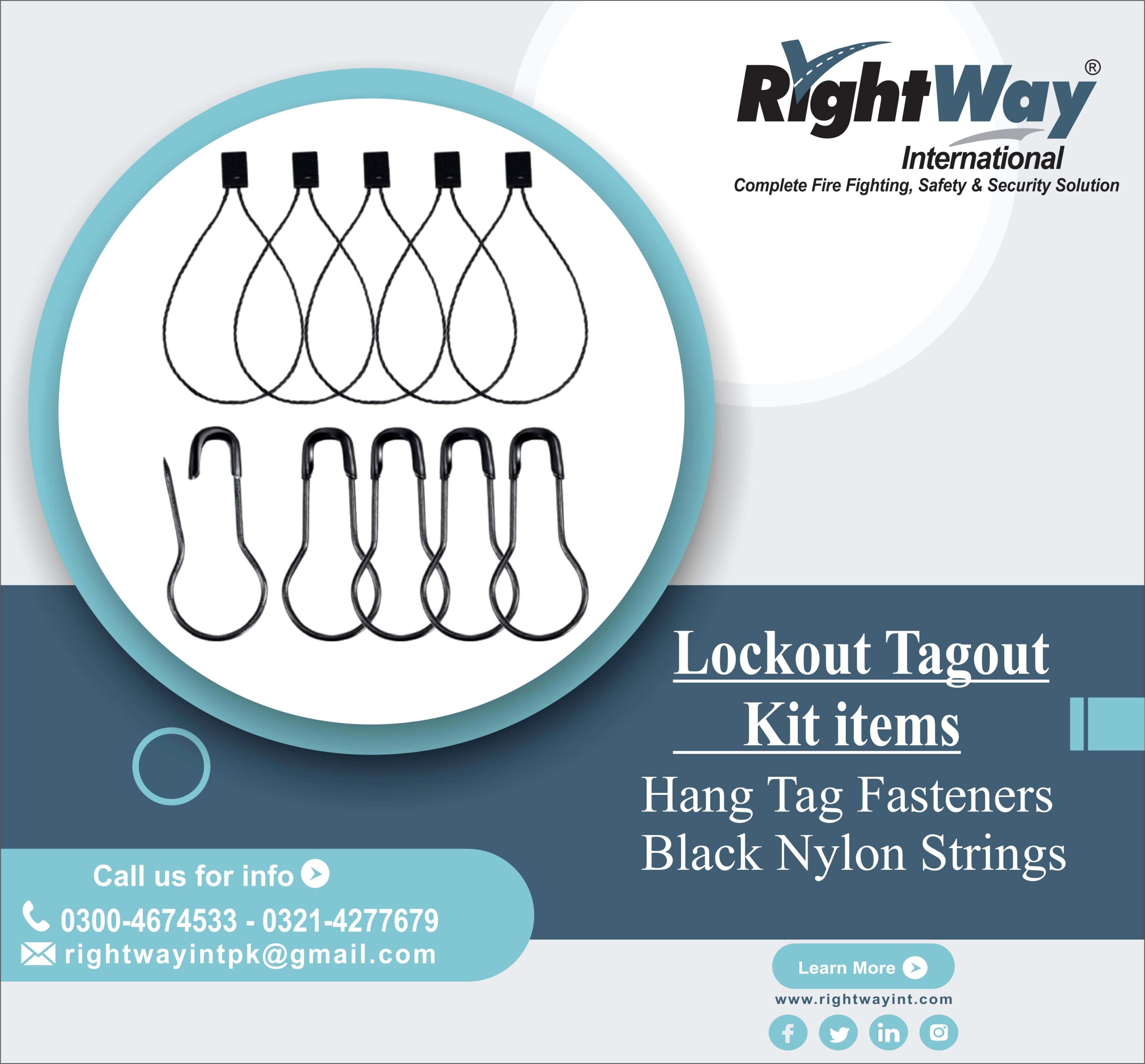 Hang Tag Fasteners Black Nylon Strings