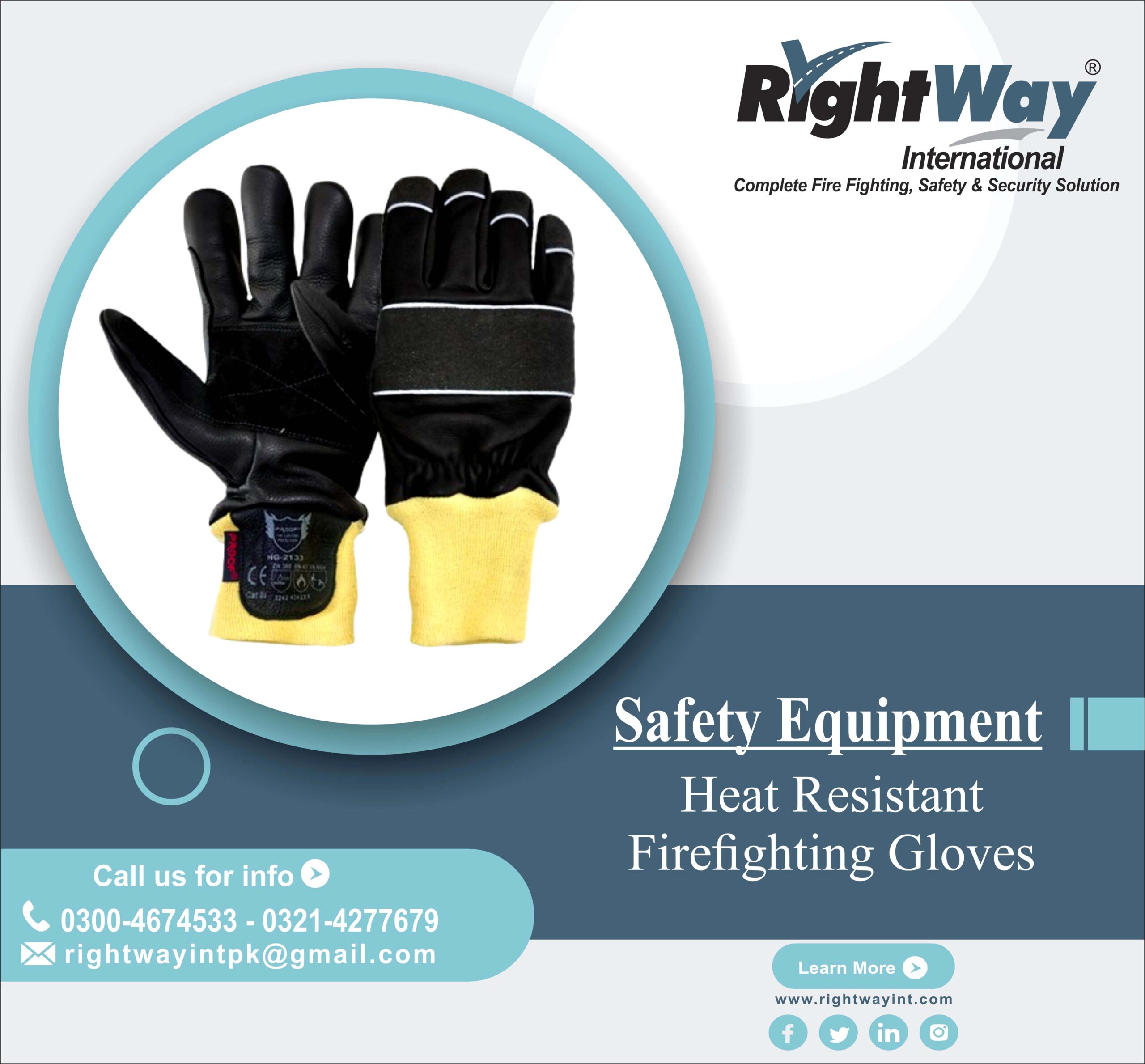 Heat Resistant Firefighting Gloves