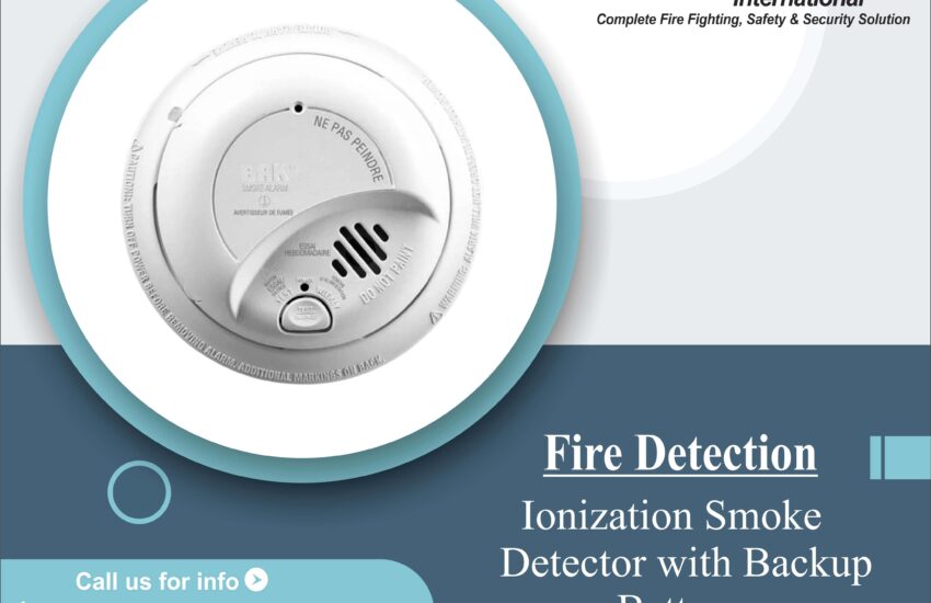 Ionization Smoke Detector with Backup Battery