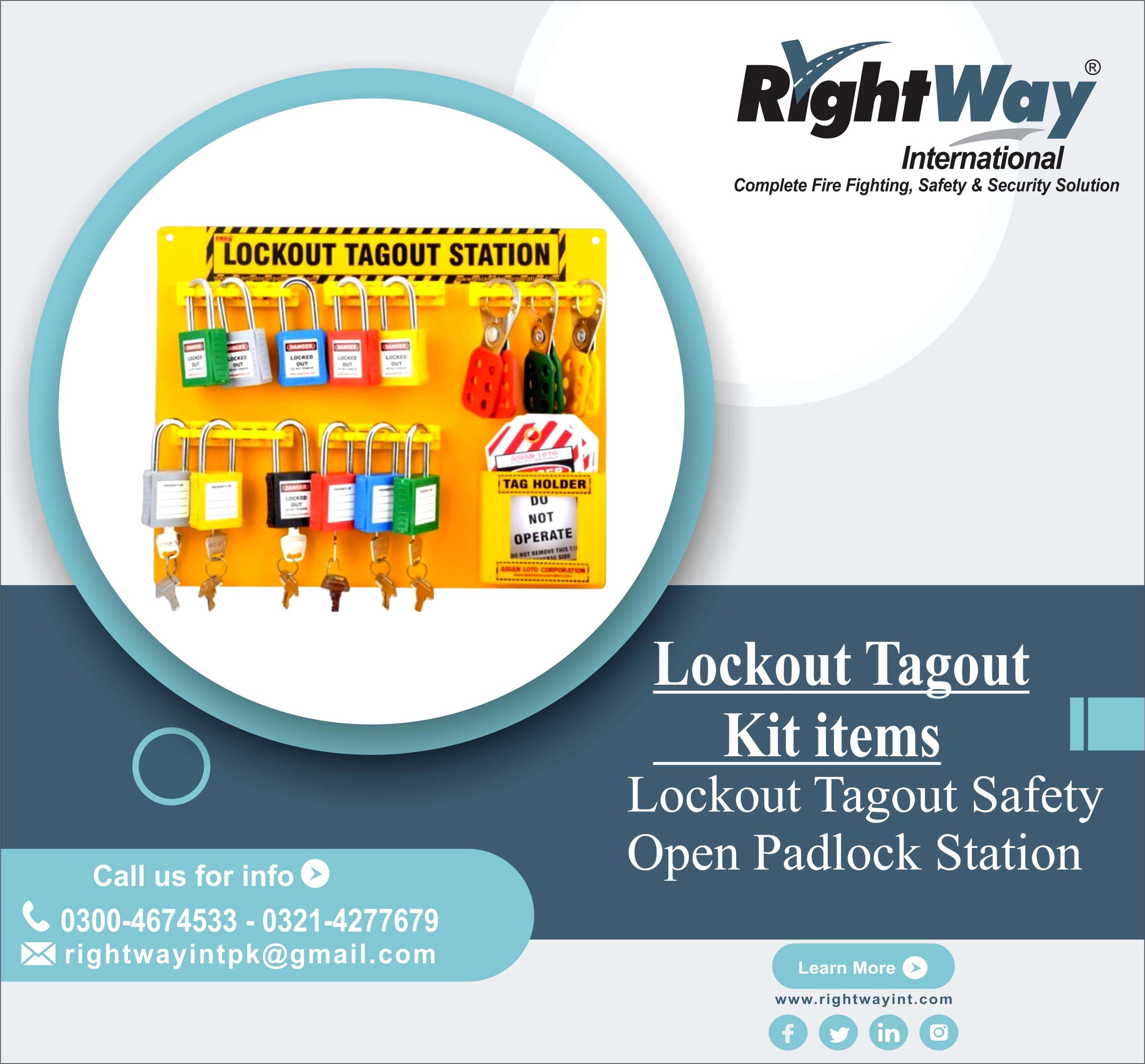 Lockout Tagout Safety Open Padlock Station