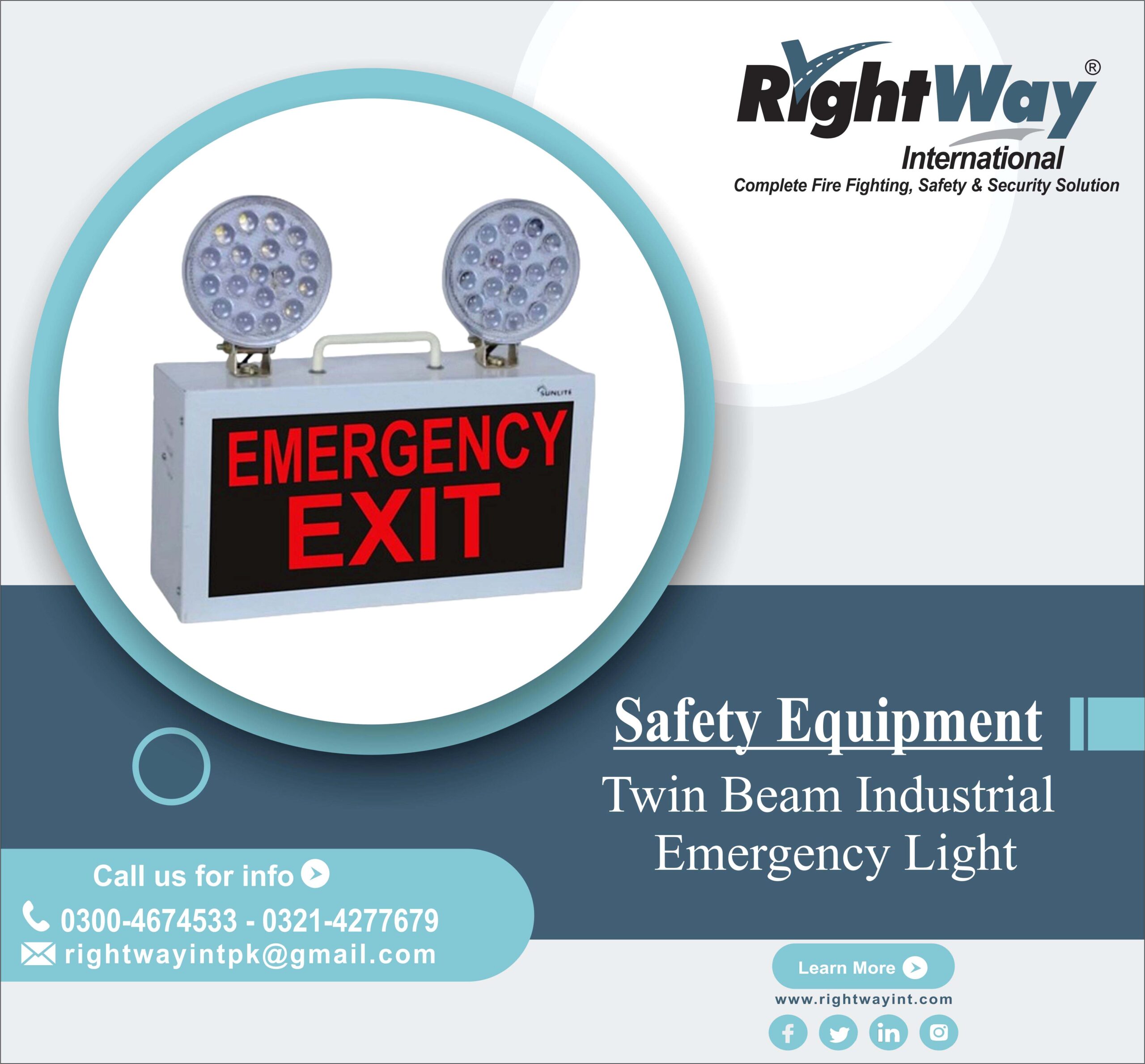 Twin Beam Industrial Emergency Light