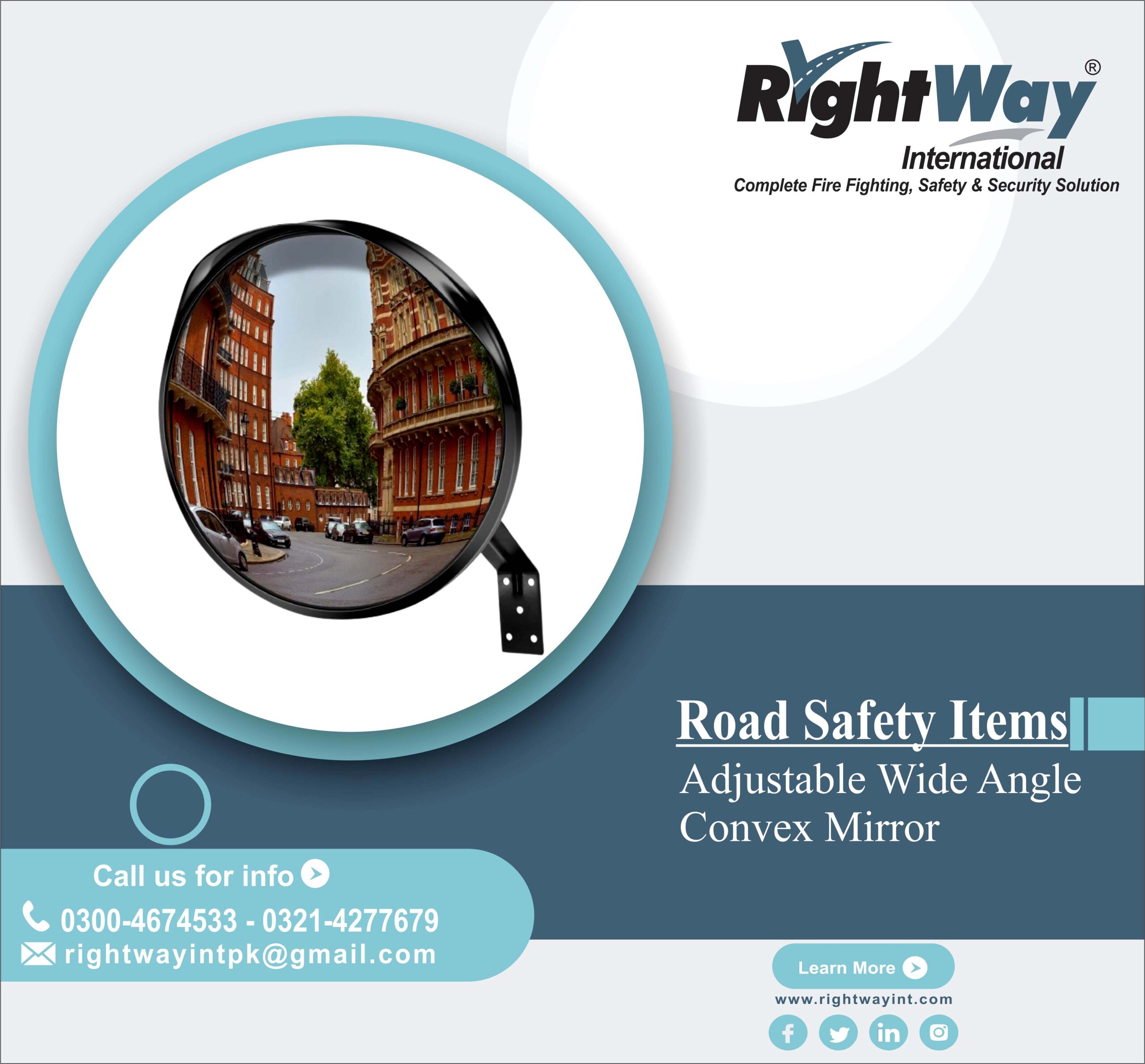 Adjustable Wide Angle Convex Mirror