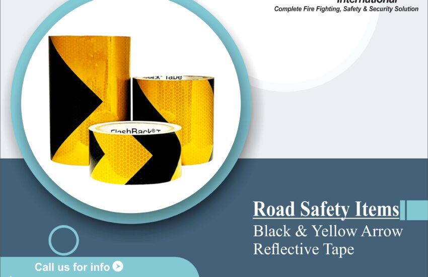 Black & Yellow Arrow Reflective Tape