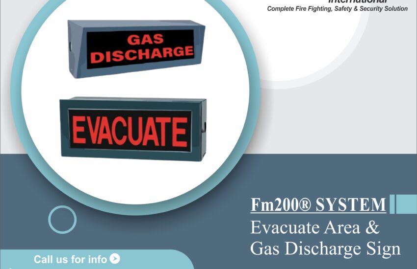 Evacuate Area & Gas Discharge Sign