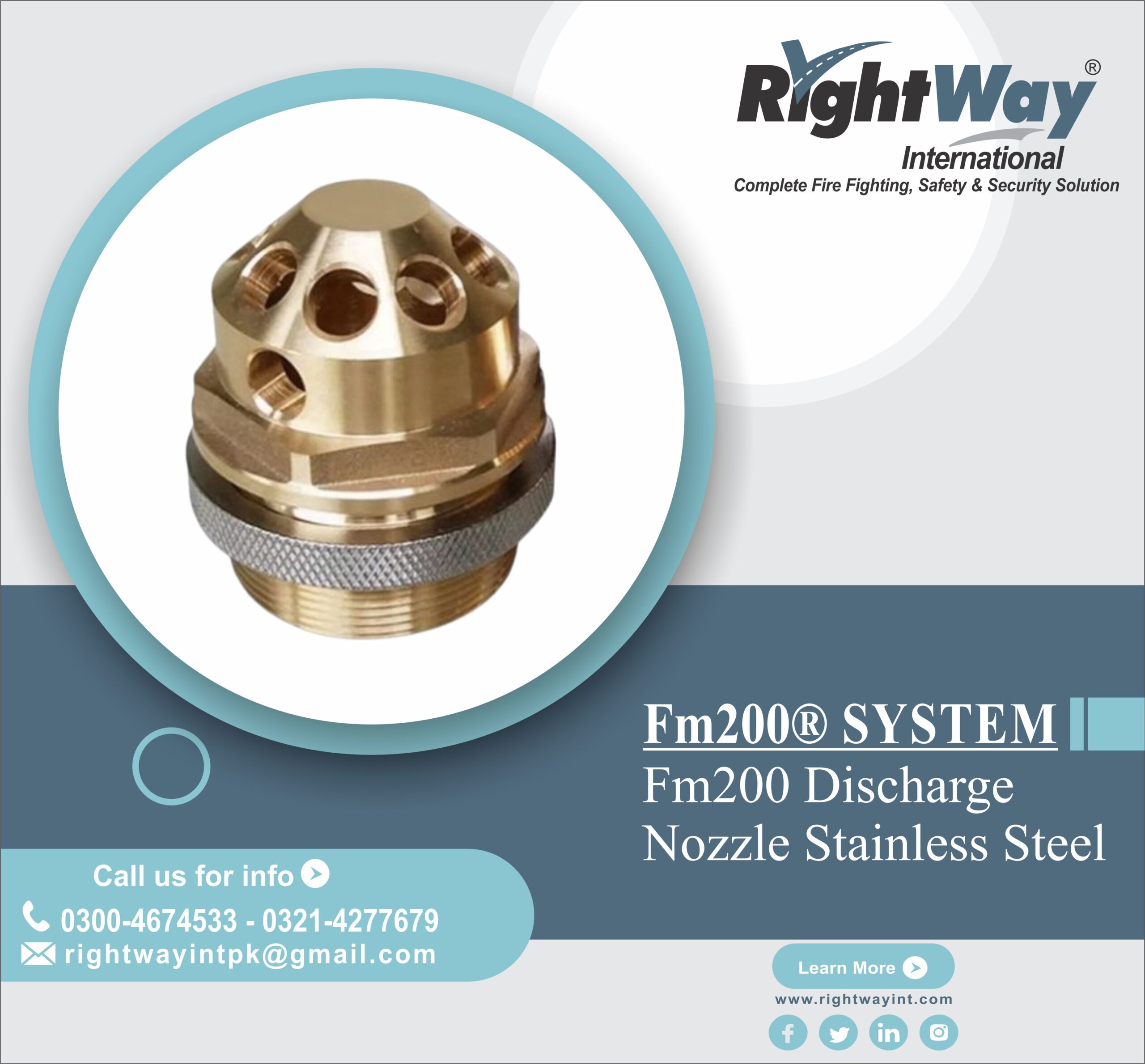 FM200 Discharge Nozzle Stainless Steel