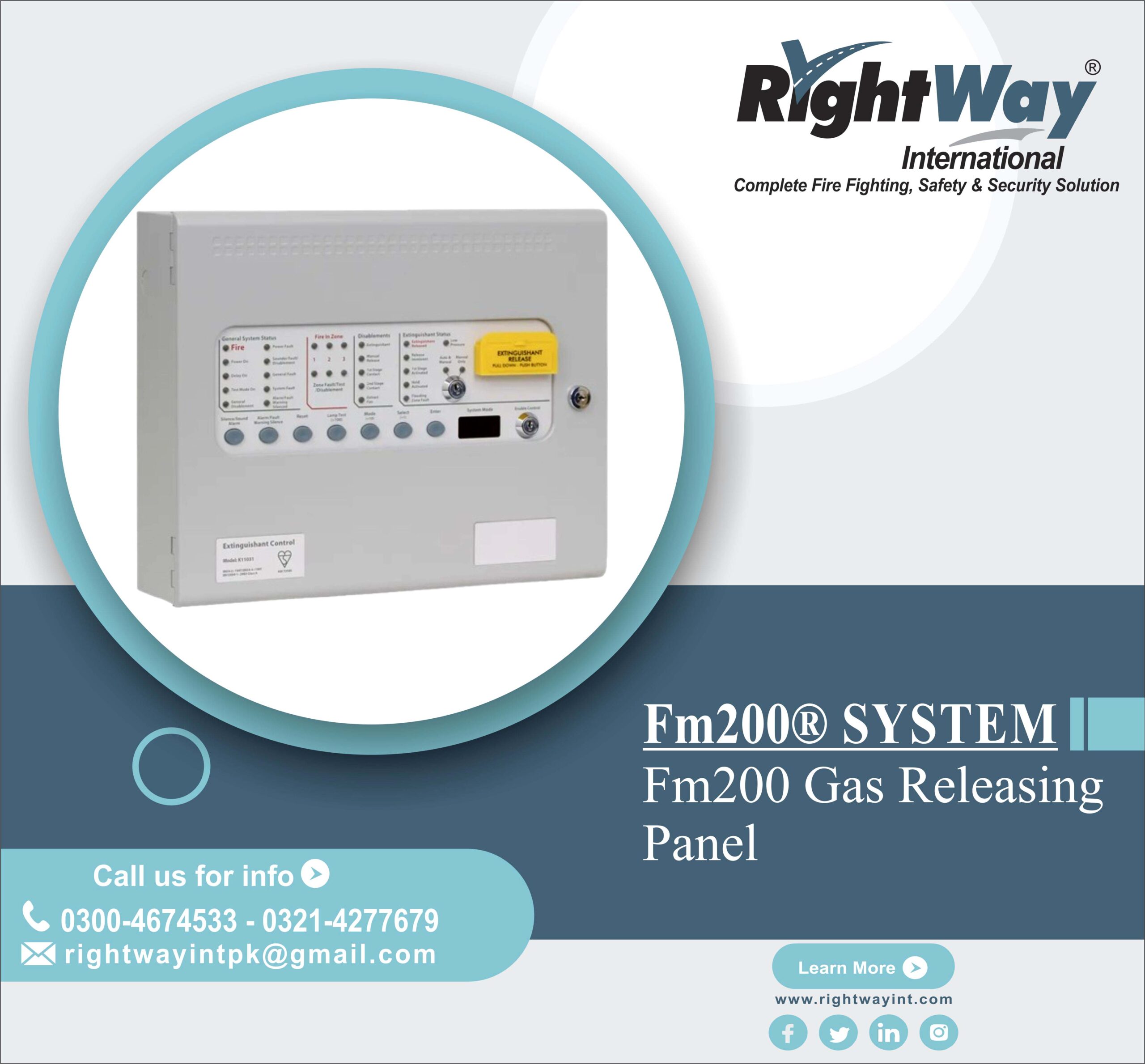 FM200 Gas Releasing Panel