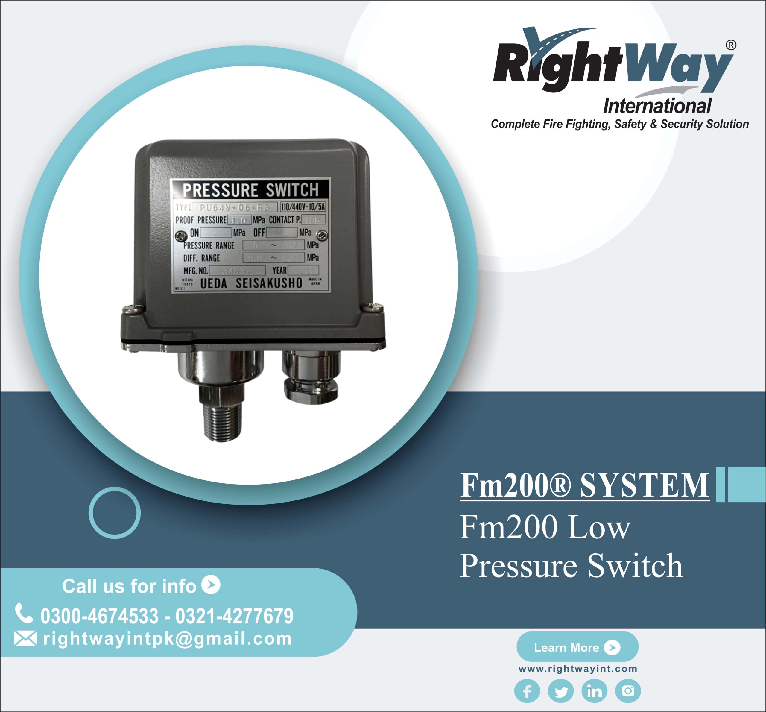 FM200 Low Pressure Switch