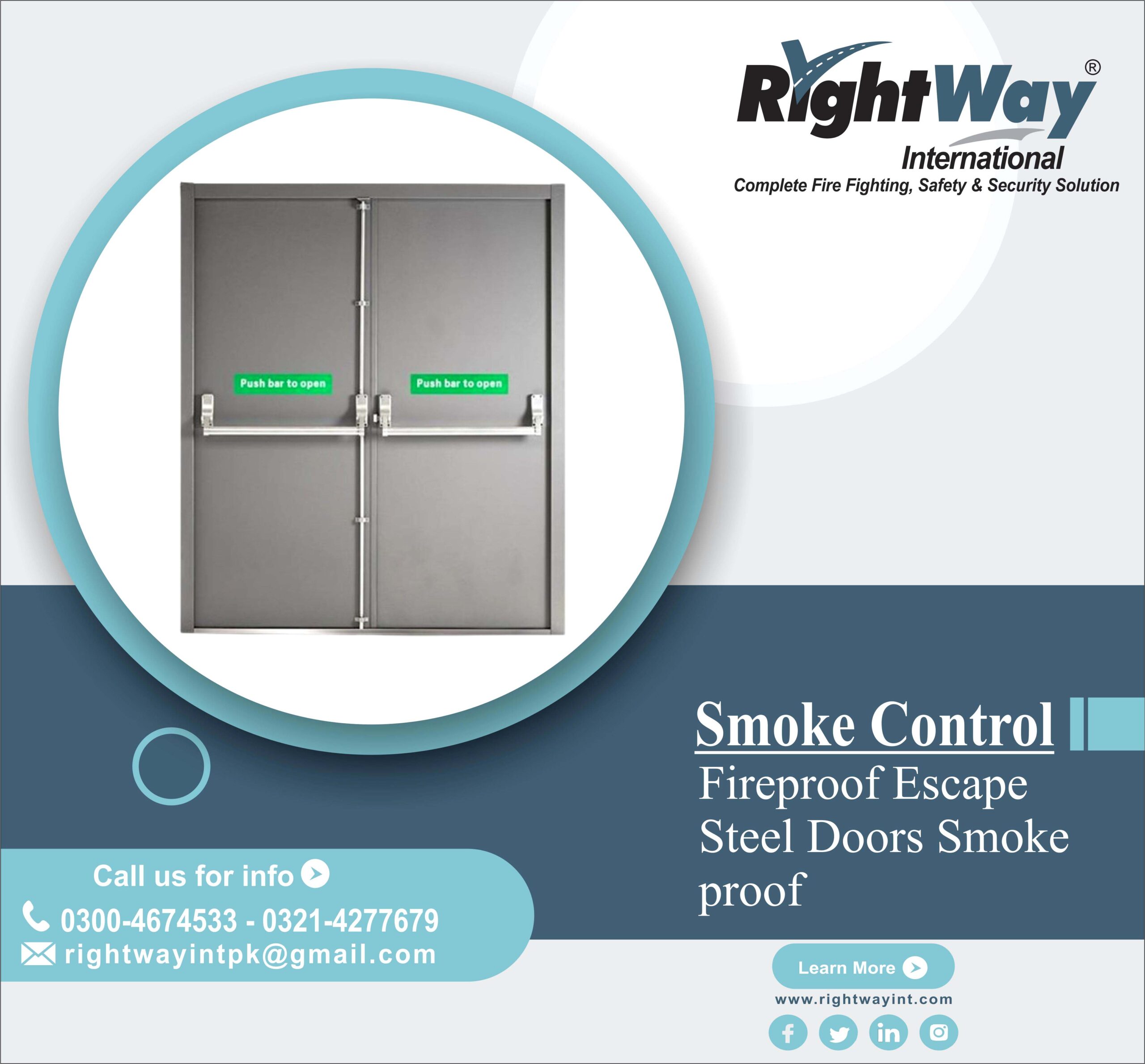 Fireproof Escape Steel Doors Smoke proof