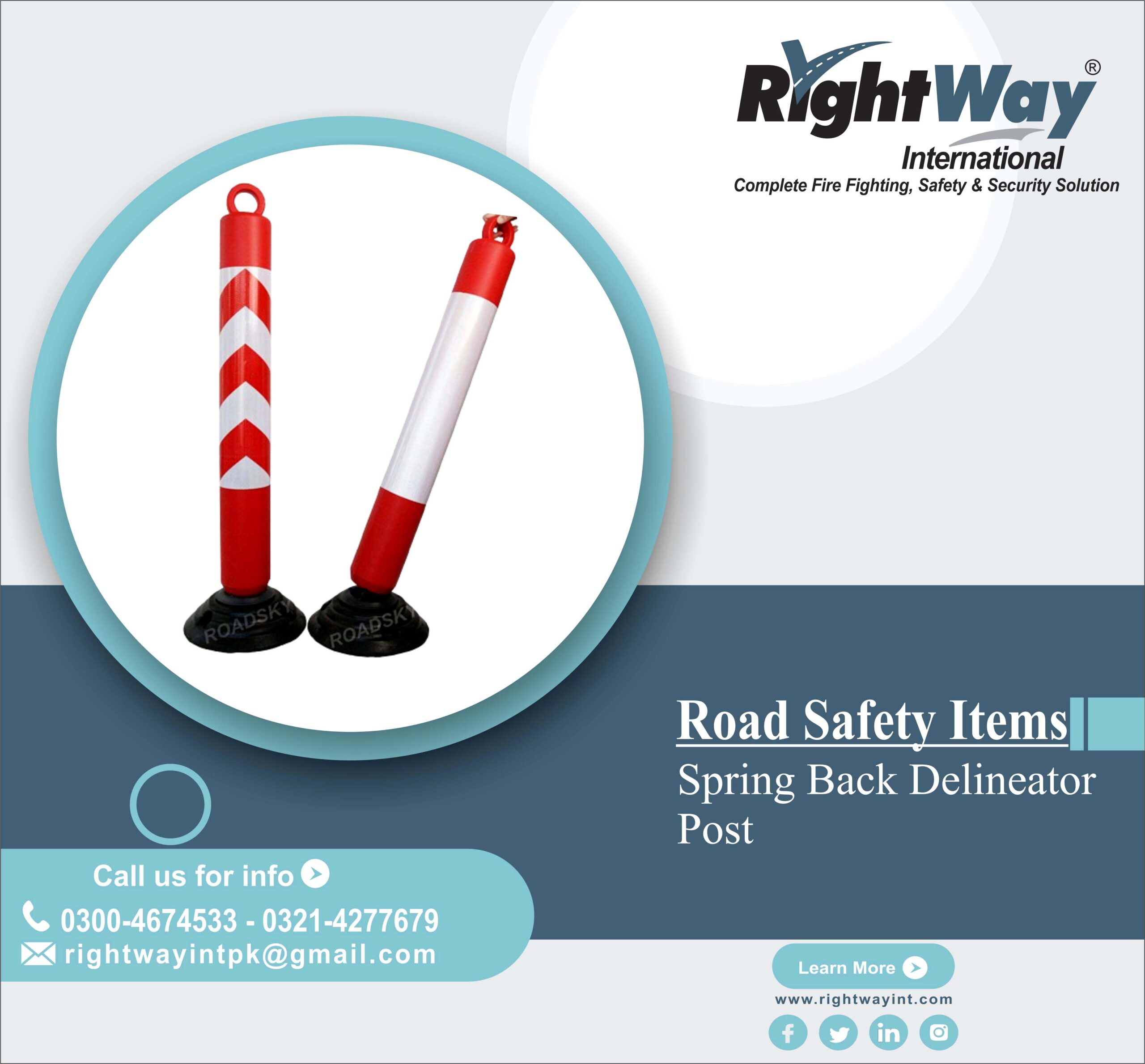 Spring Back Delineator Post