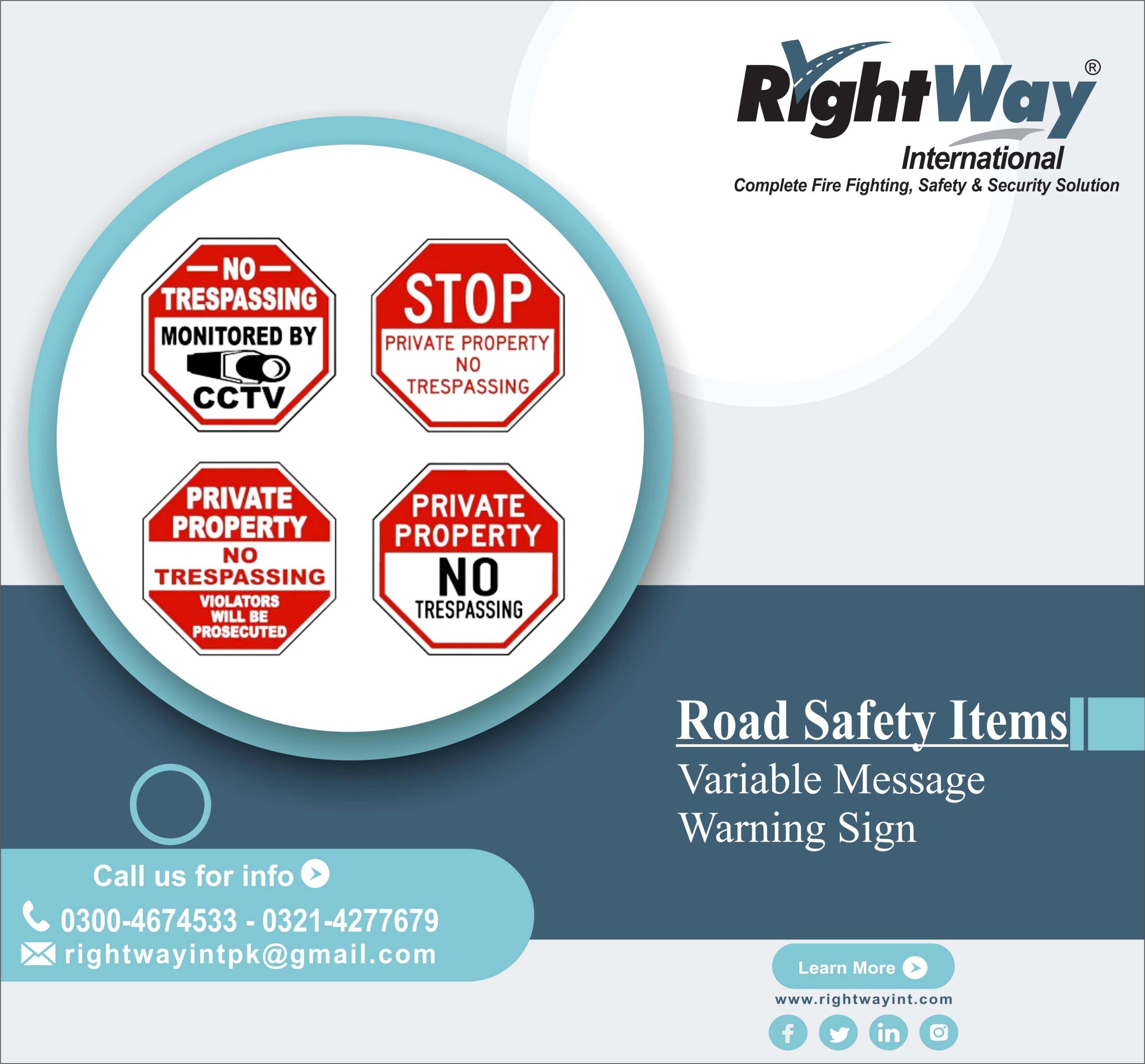 Variable Message Warning Sign