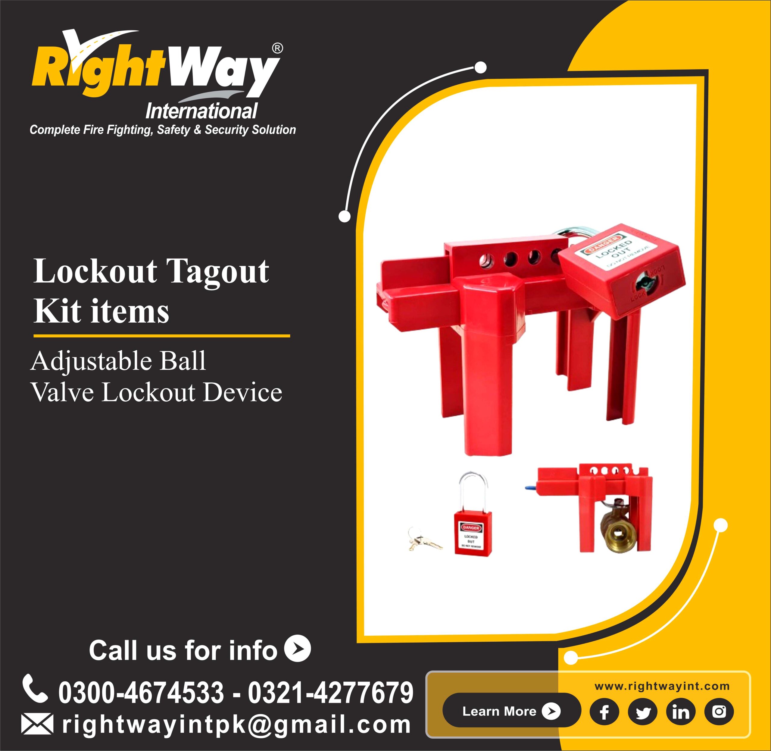 Adjustable Ball Valve Lockout Device