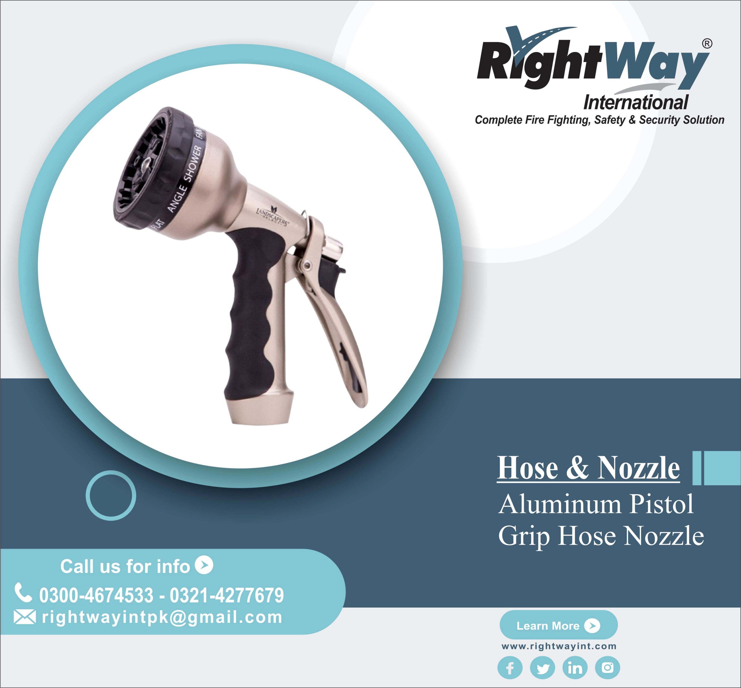 Aluminum Pistol Grip Hose Nozzle