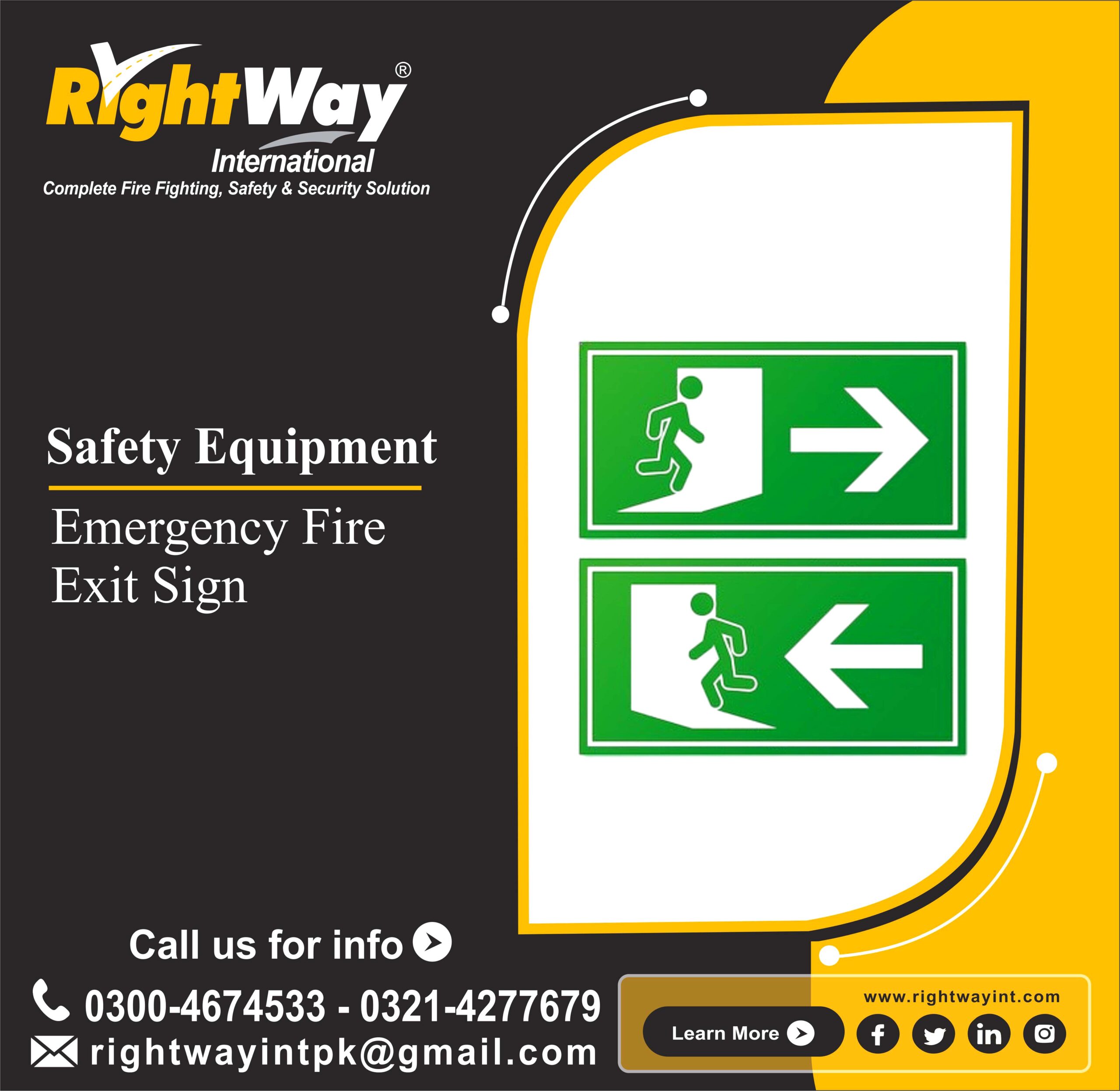 Emergency Fire Exit Sign