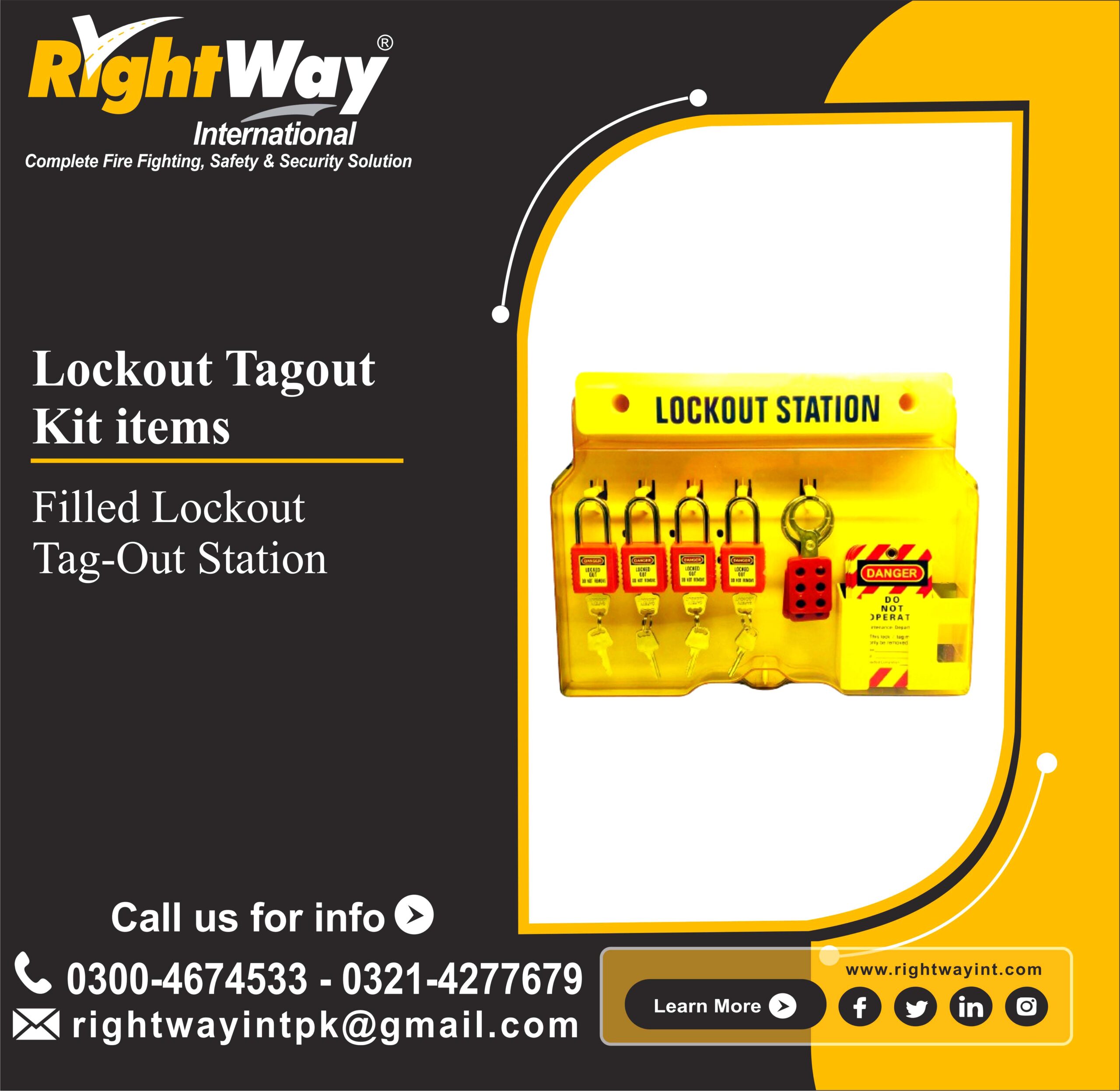 Filled Lockout Tag-Out Station